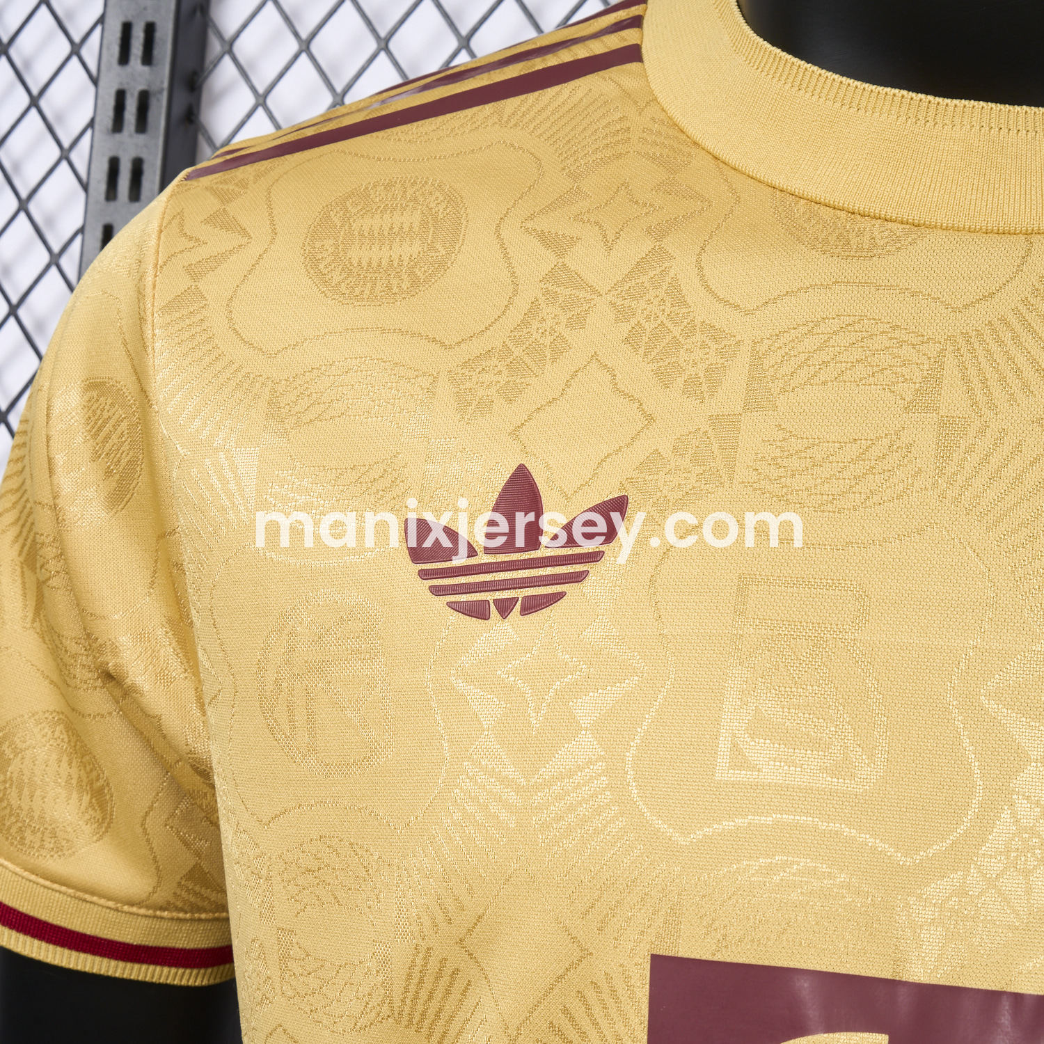 ManixJersey.com | Bayern Munich 2025 Golden 125th Anniversary Jersey - Player Version -Customize Name, Number and Patch | Worldwide Shipping