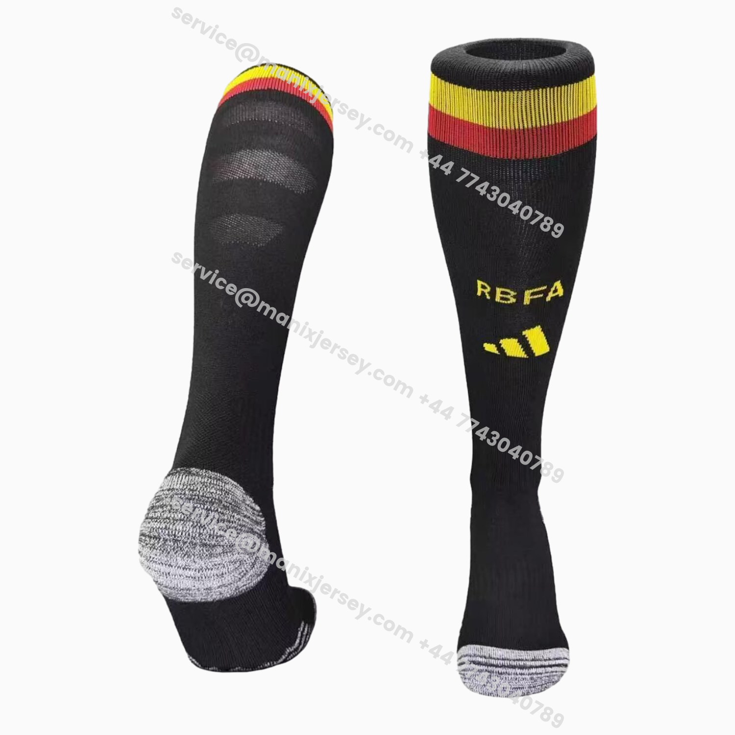 ManixJersey.com | Belgium 2026 Home Socks - Black -Customize Name, Number and Patch | Worldwide Shipping