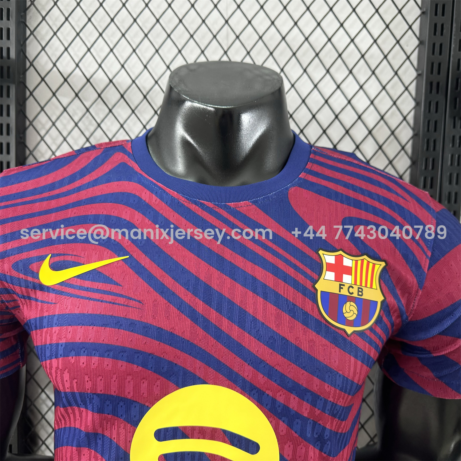 ManixJersey.com | Barcelona 25-26 Red & Blue Contours Special Jersey - Player Version -Customize Name, Number and Patch | Worldwide Shipping