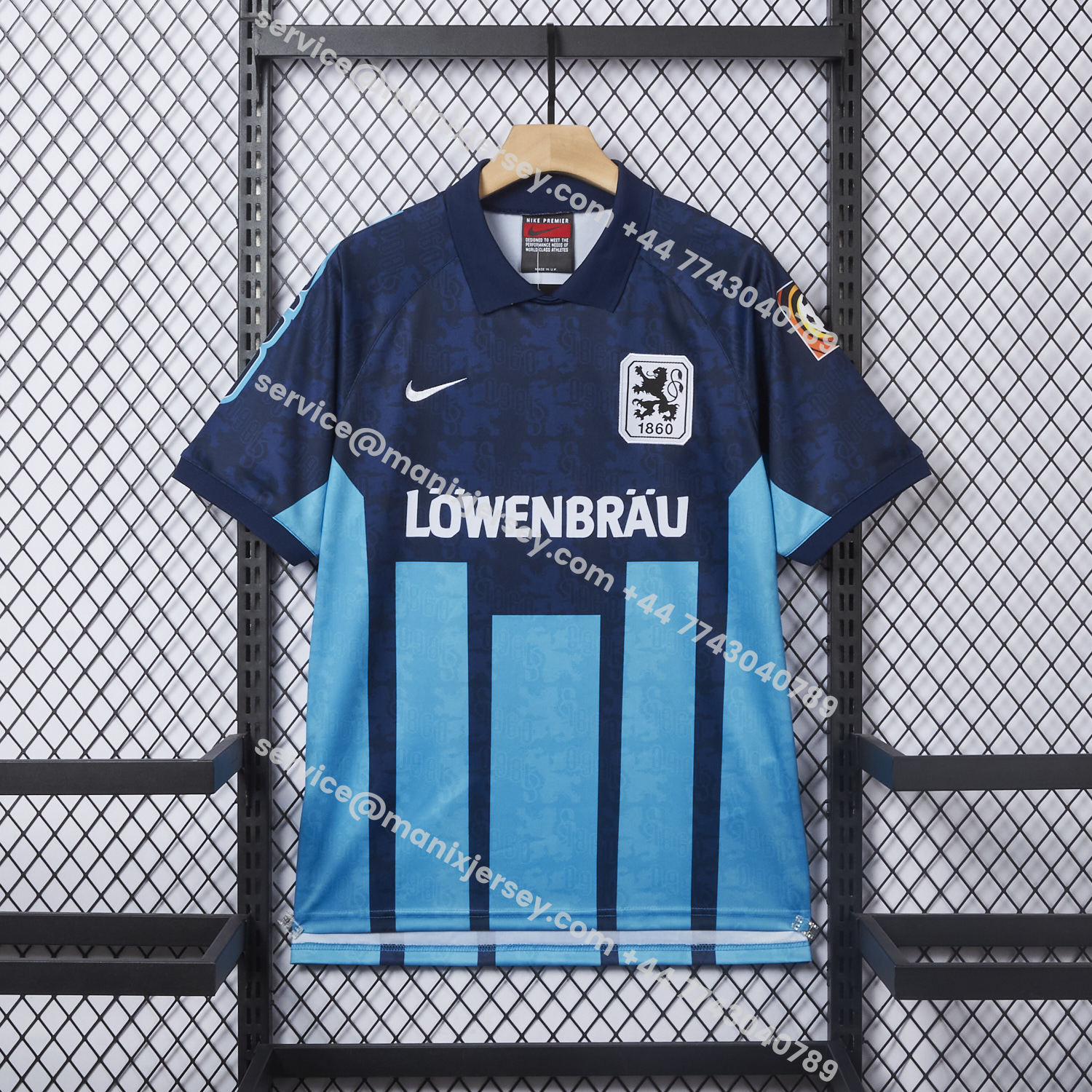 ManixJersey.com | Retro TSV 1860 München Munich 1996 Away Jersey -Customize Name, Number and Patch | Worldwide Shipping
