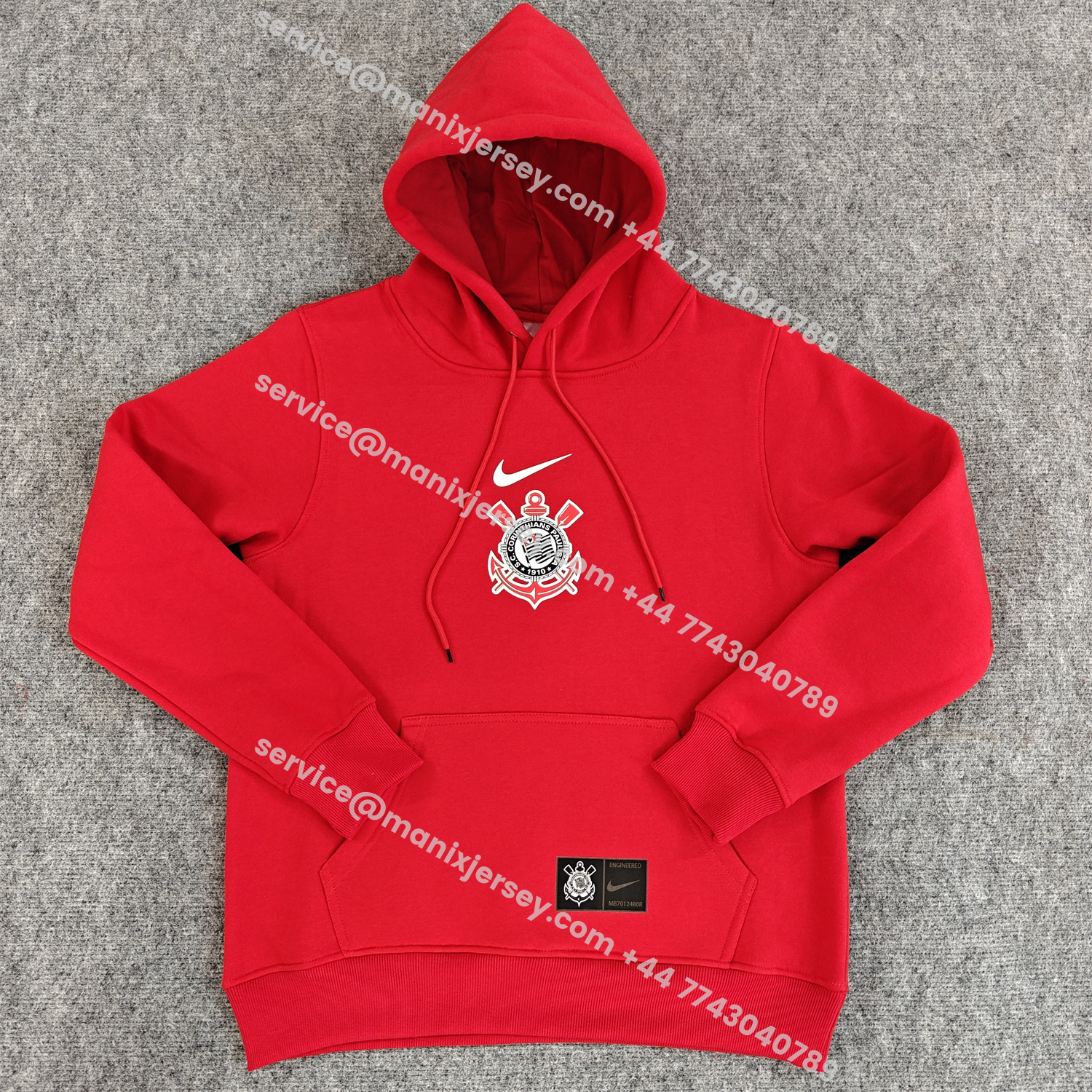 ManixJersey.com | Corinthians 25-26 Home Unisex Pullover Hoodie -Customize Name, Number and Patch | Worldwide Shipping