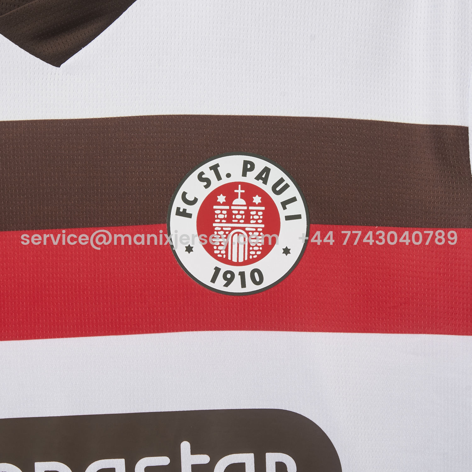 ManixJersey.com | St. Pauli 25-26 Away White Jersey - Fans Version -Customize Name, Number and Patch | Worldwide Shipping