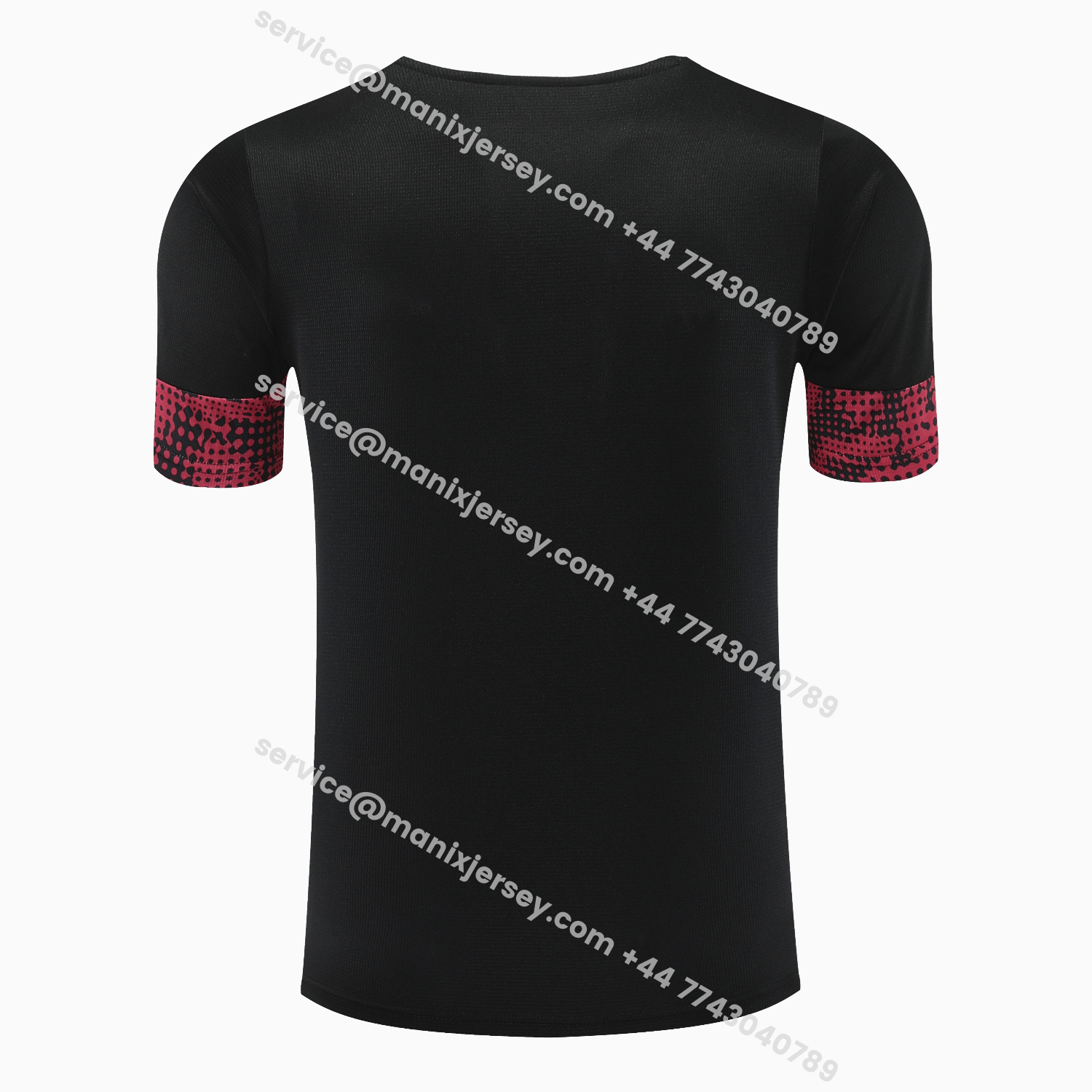 ManixJersey.com | RB Leipzig 25-26 Short-Sleeve Training Set- Red Top & Black Shorts -Customize Name, Number and Patch | Worldwide Shipping