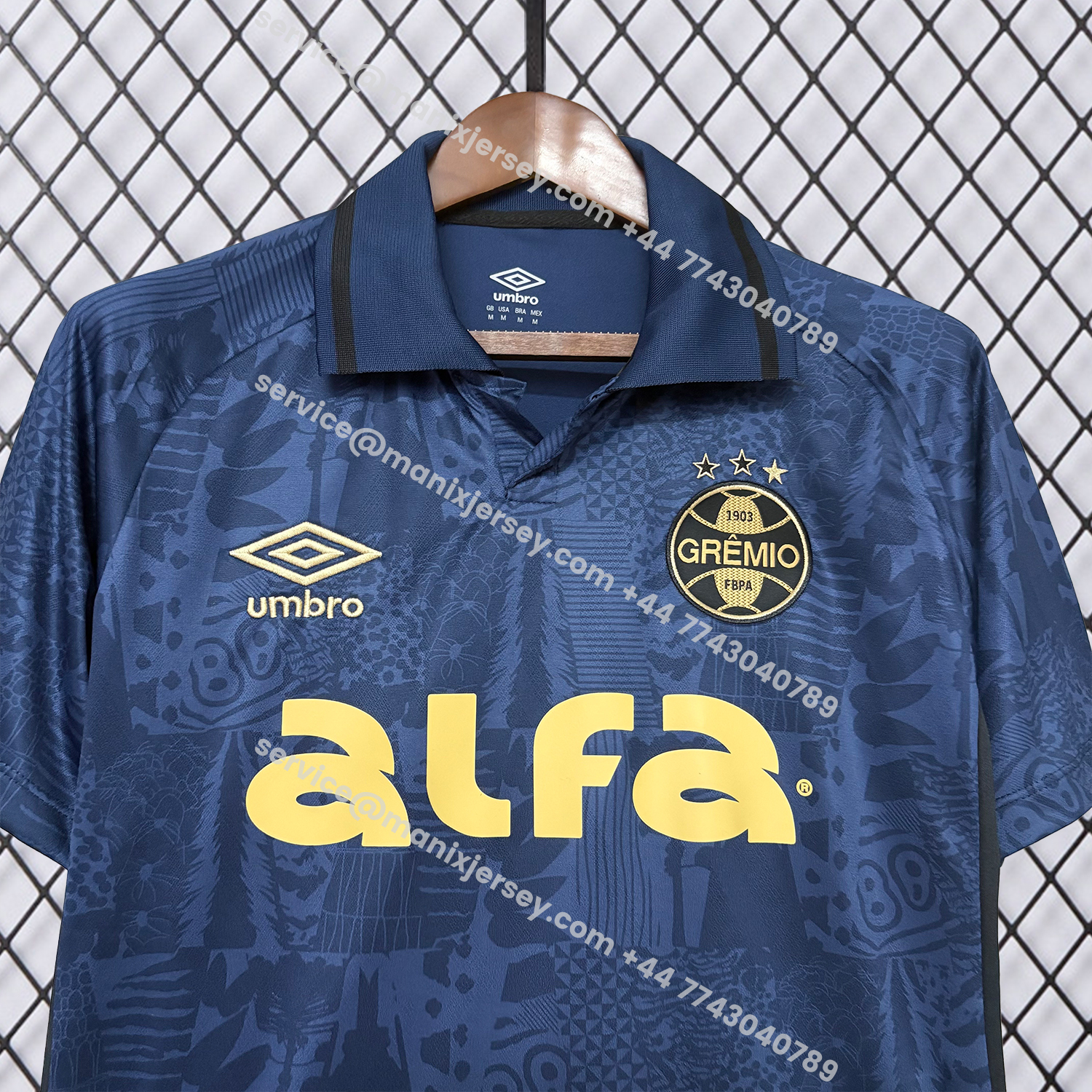 ManixJersey.com | Gremio 25-26 Third Dark Blue Jersey - Fans Version -Customize Name, Number and Patch | Worldwide Shipping