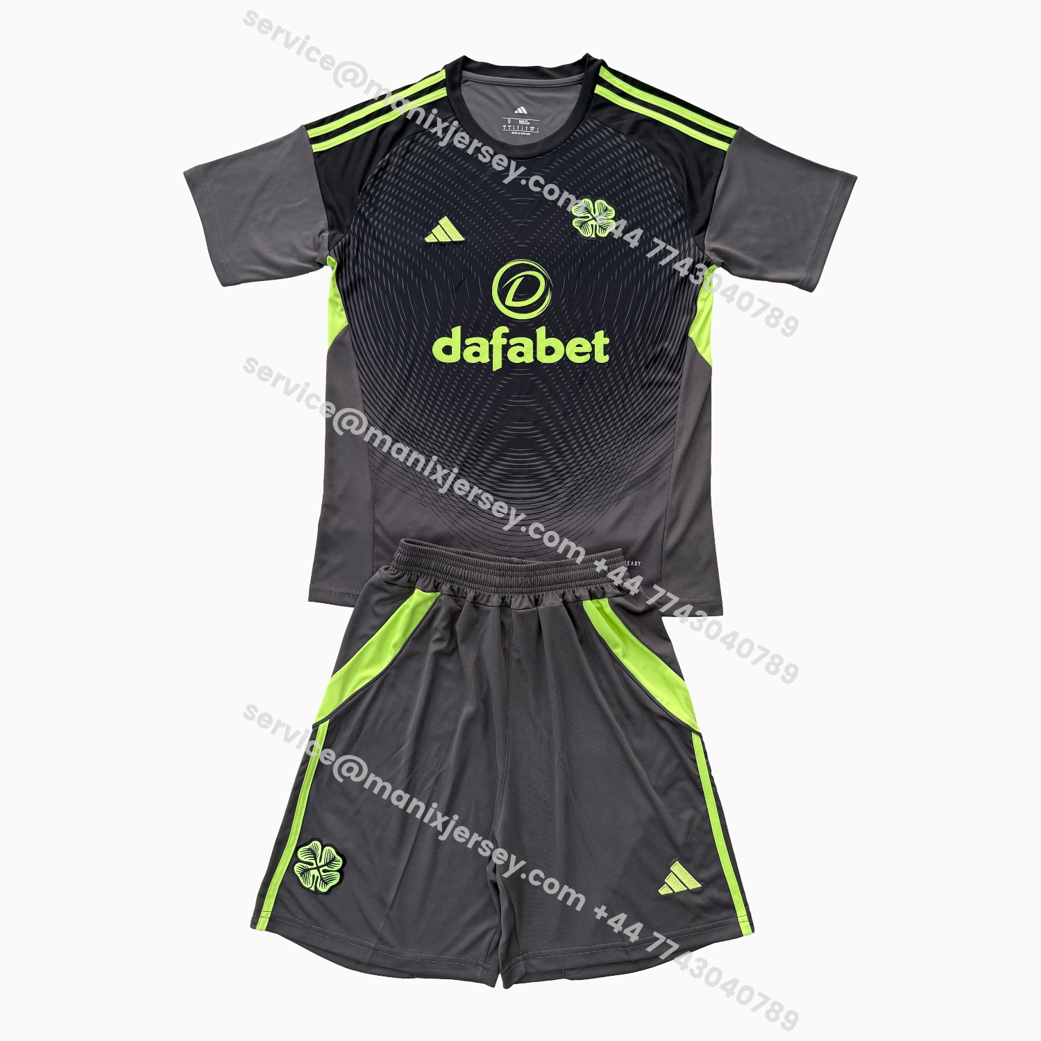 ManixJersey.com | Celtic 25-26 Black Goalkeeper Men's Adult Jersey Set - Fans Version -Customize Name, Number and Patch | Worldwide Shipping