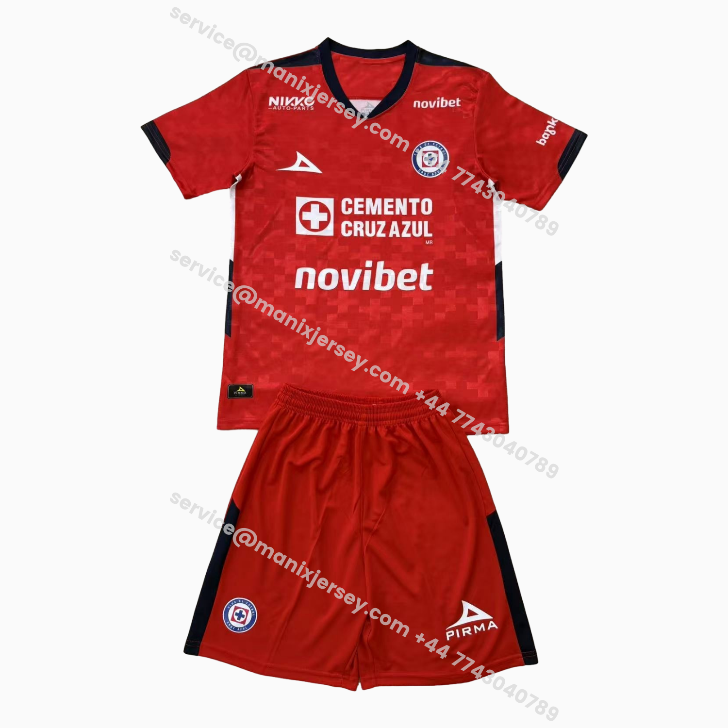 ManixJersey.com | Cruz Azul 25-26 Red Goalkeeper Men's Adult Jersey Set - Fans Version -Customize Name, Number and Patch | Worldwide Shipping