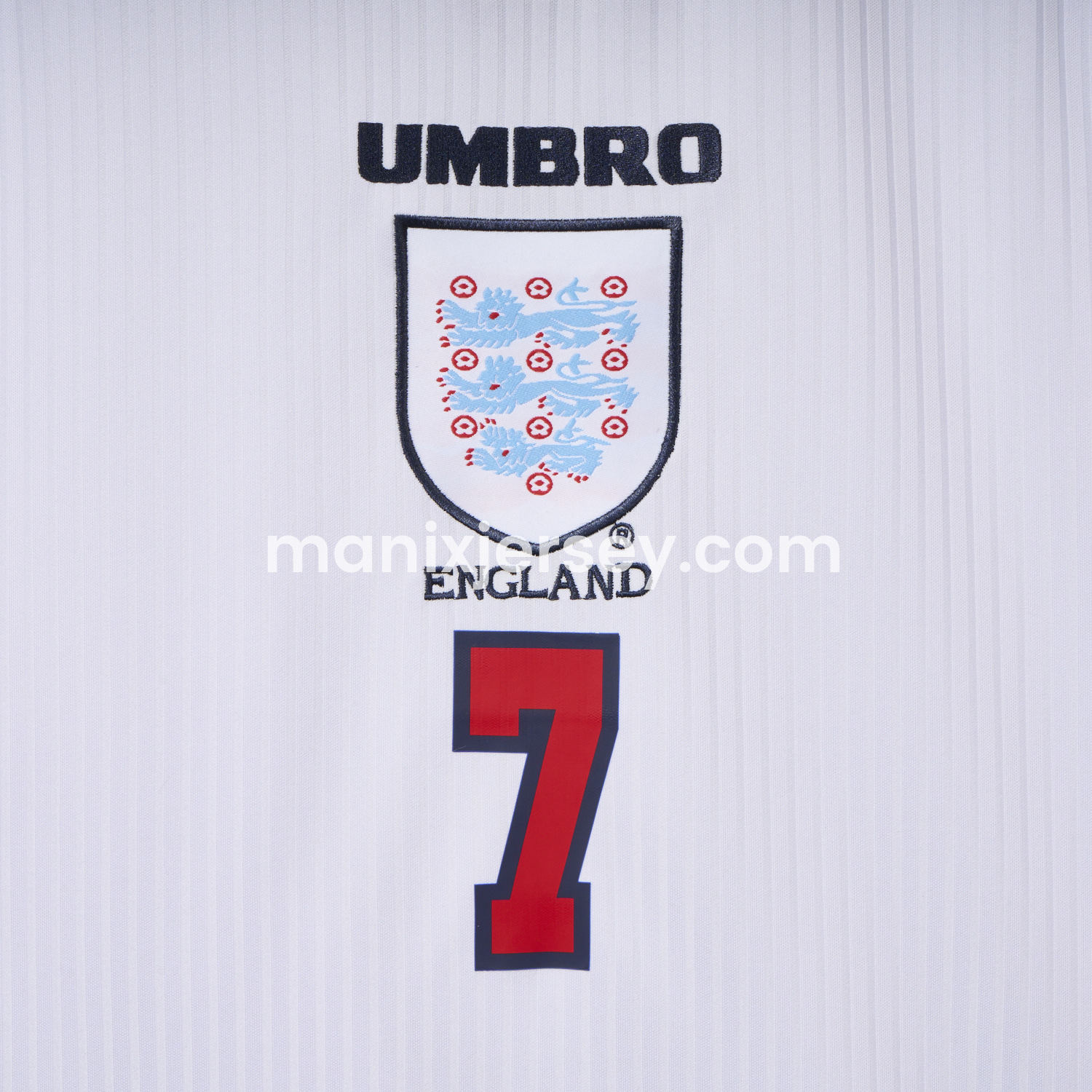 ManixJersey.com | Retro England 1998 Home Jersey -Customize Name, Number and Patch | Worldwide Shipping