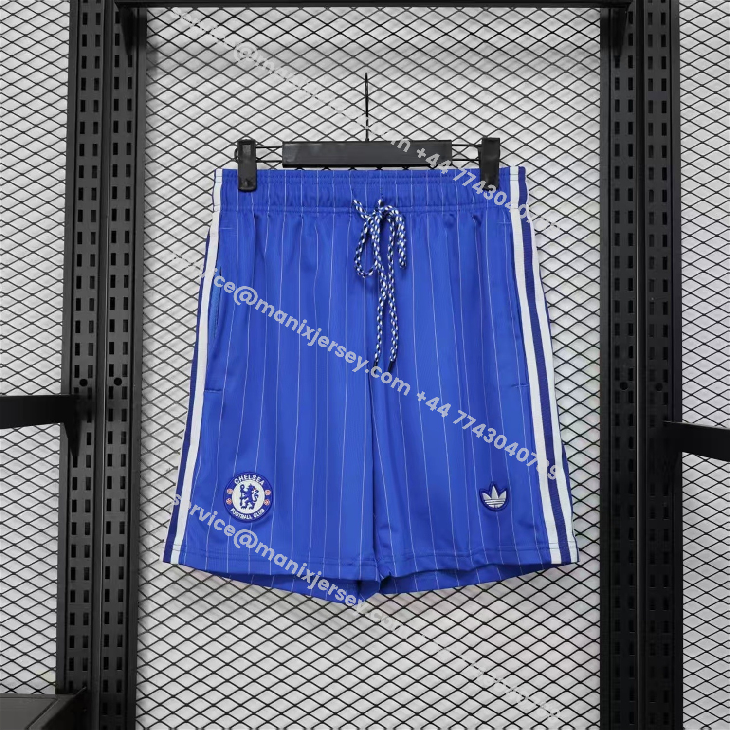 ManixJersey.com | C.H.E.L.S.E.A 25-26 Trefoil Blue Travel Shorts - Player Version -Customize Name, Number and Patch | Worldwide Shipping