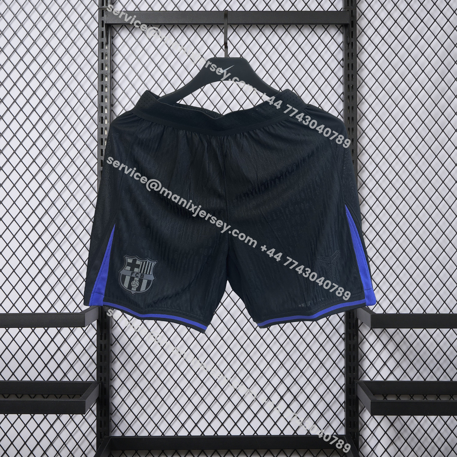 ManixJersey.com | Barcelona 25-26 Away Black Shorts - Player Version -Customize Name, Number and Patch | Worldwide Shipping