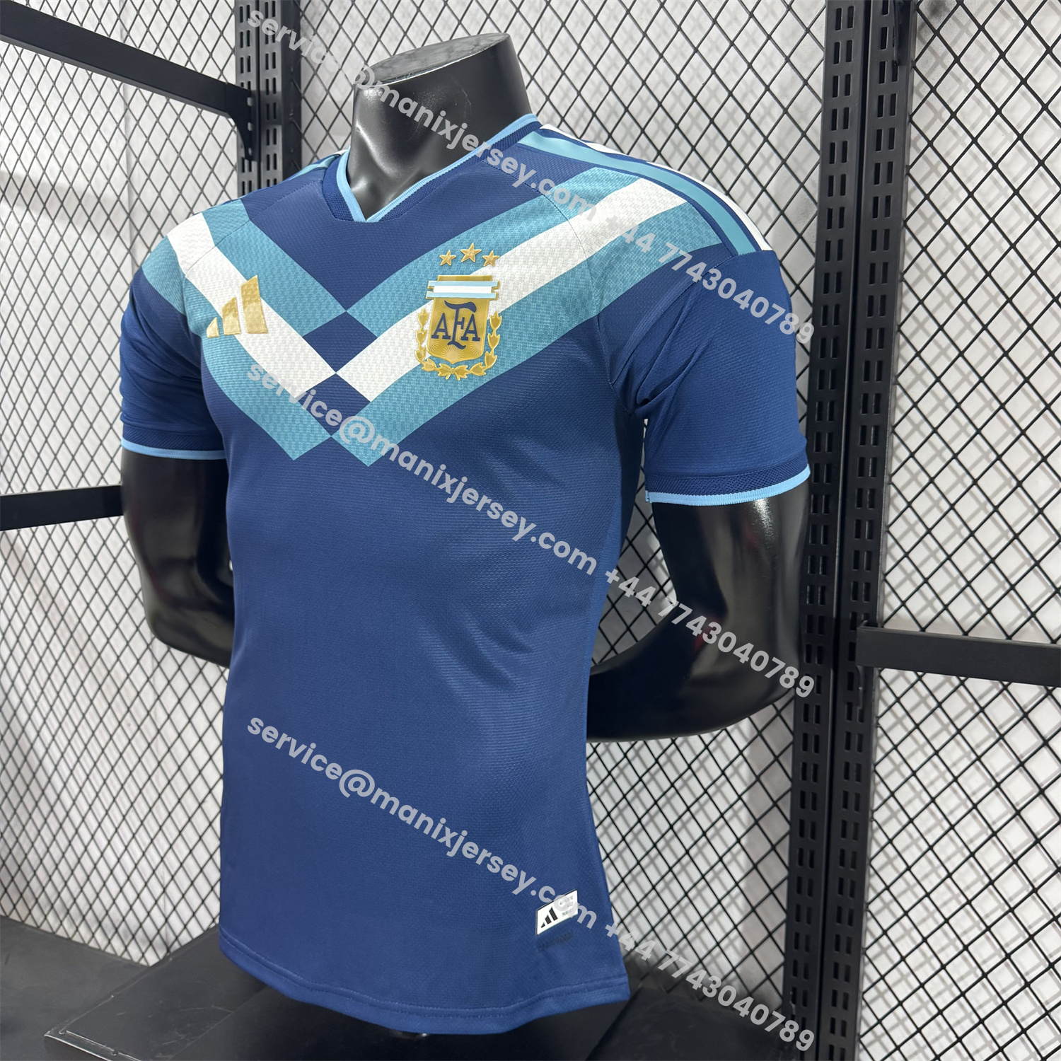 ManixJersey.com | Argentina 2026 Blue Shoulder Stripes Special Jersey - Player Version -Customize Name, Number and Patch | Worldwide Shipping