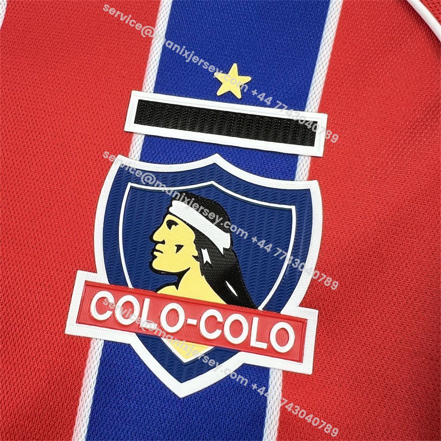 ManixJersey.com | Colo Colo 25-26 Red And Blue Third Jersey - Fans Version -Customize Name, Number and Patch | Worldwide Shipping