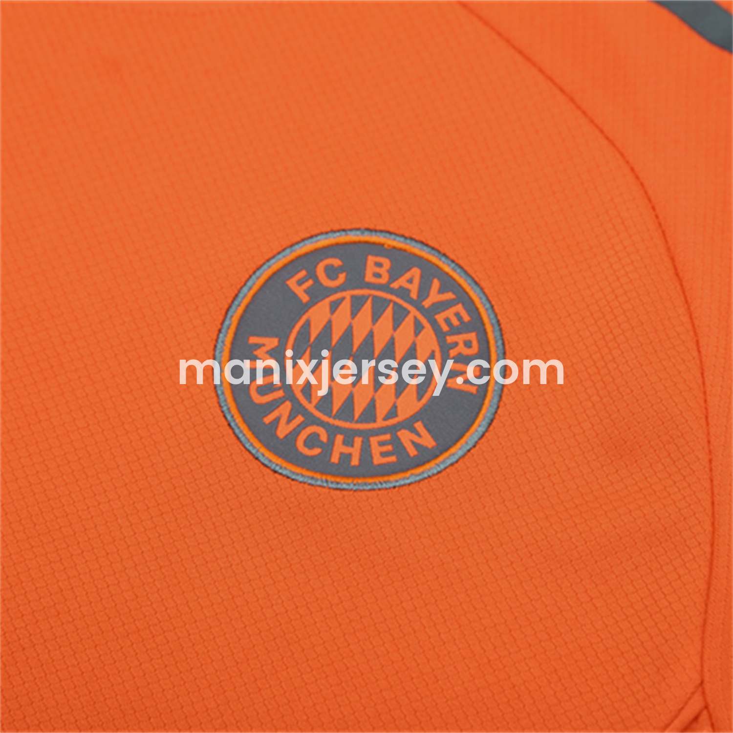 ManixJersey.com | Bayern Munich 25-26 Kids Short-Sleeve Training Set - Orange Top & Gray shorts -Customize Name, Number and Patch | Worldwide Shipping