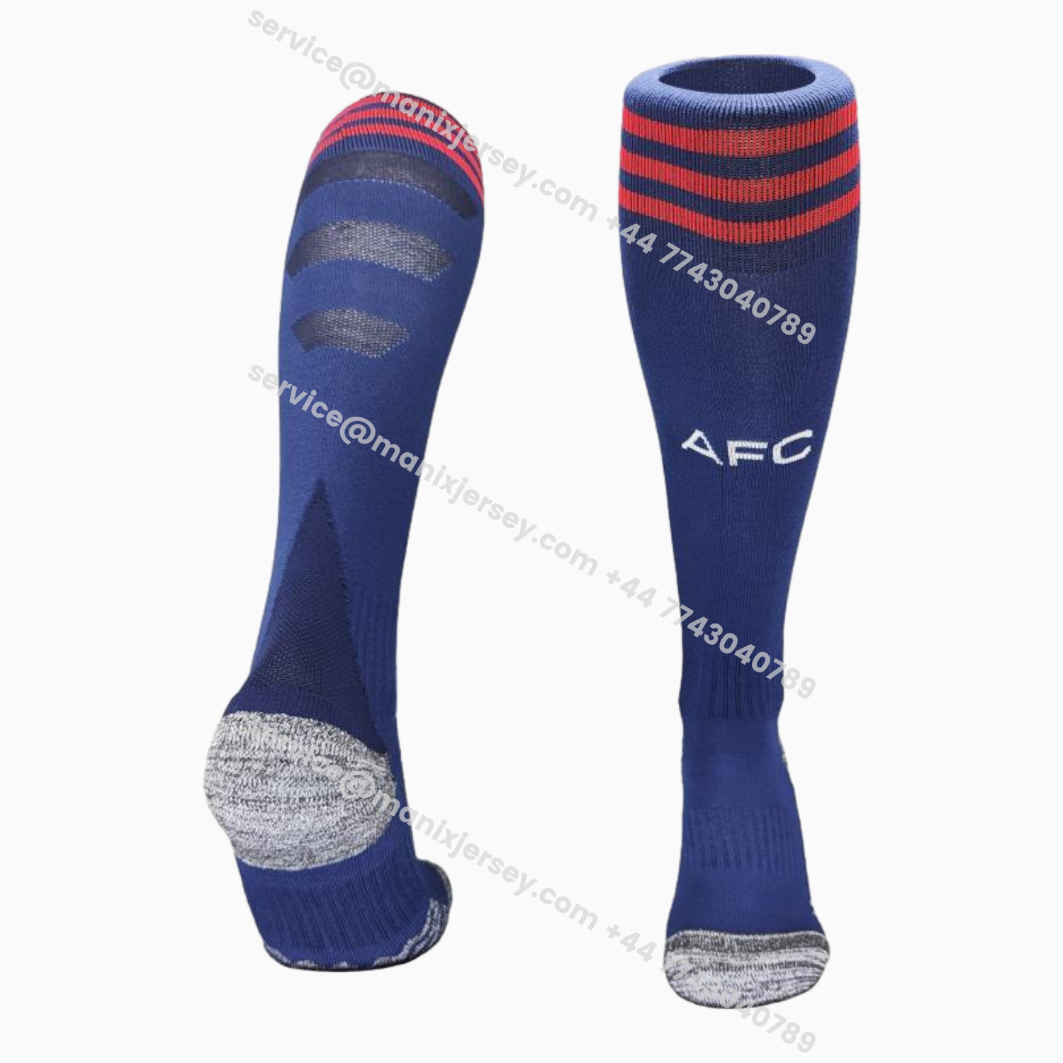 ManixJersey.com | Arsenal 25-26 Away Socks - Blue -Customize Name, Number and Patch | Worldwide Shipping