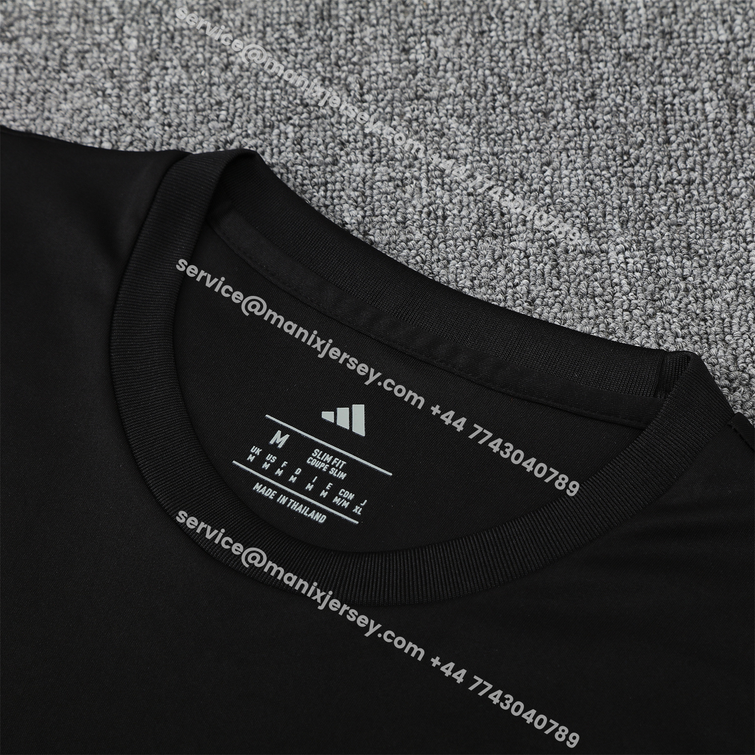 ManixJersey.com | Manchester United 25-26 Vest Training Set - Black And Light Grey Vest & Black Shorts -Customize Name, Number and Patch | Worldwide Shipping