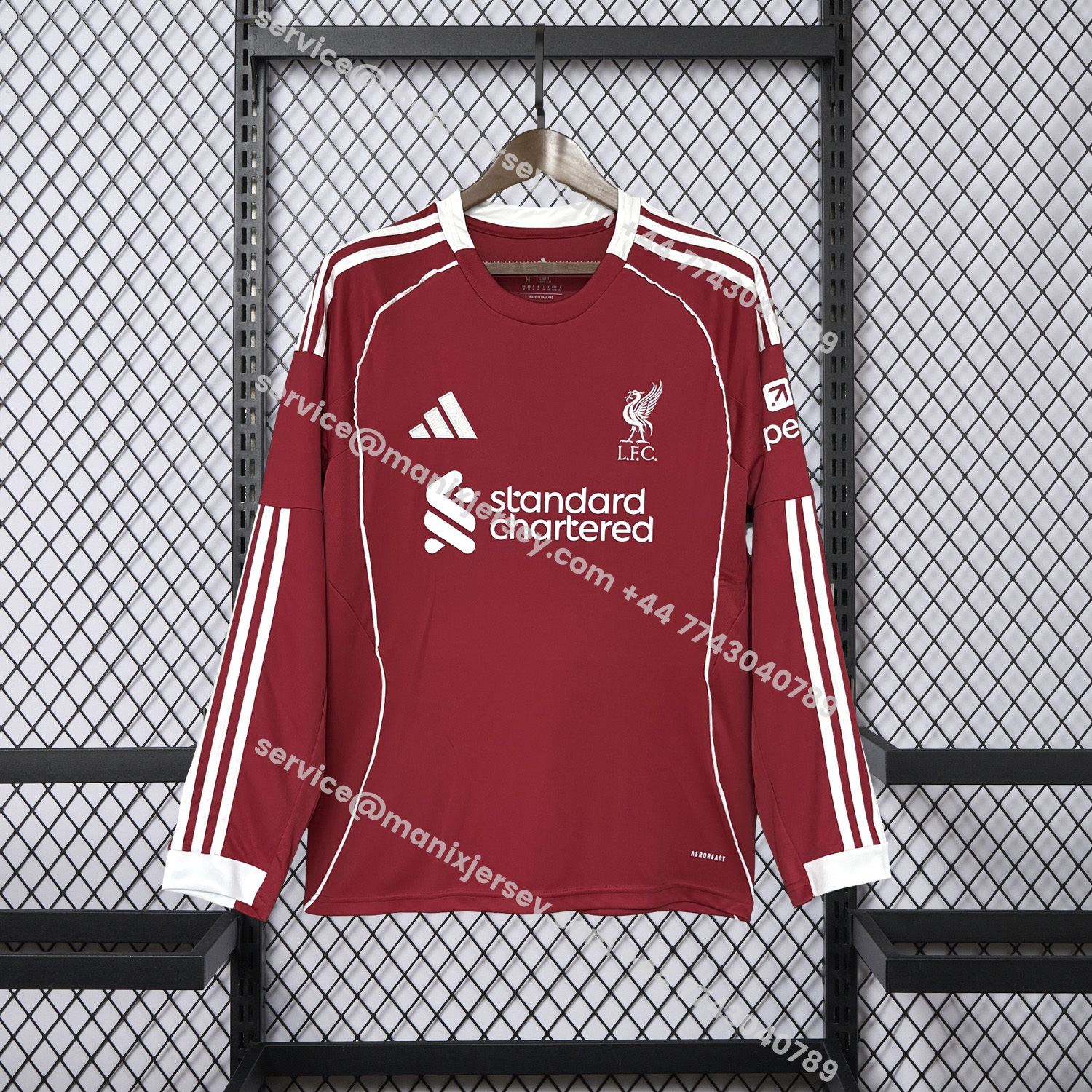 ManixJersey.com | Liver.pool 25-26 Home Long Sleeves Jersey - Fans Version -Customize Name, Number and Patch | Worldwide Shipping