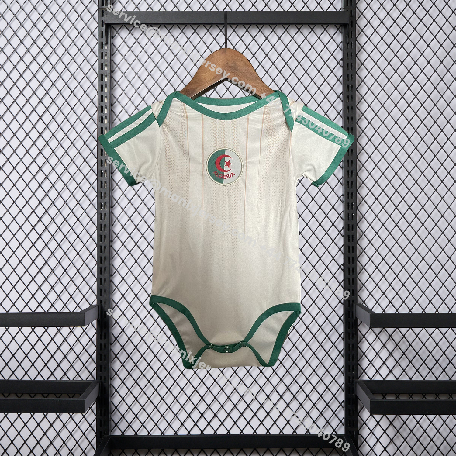 ManixJersey.com | Algeria 2026 Home Baby Crawling Suit -Customize Name, Number and Patch | Worldwide Shipping