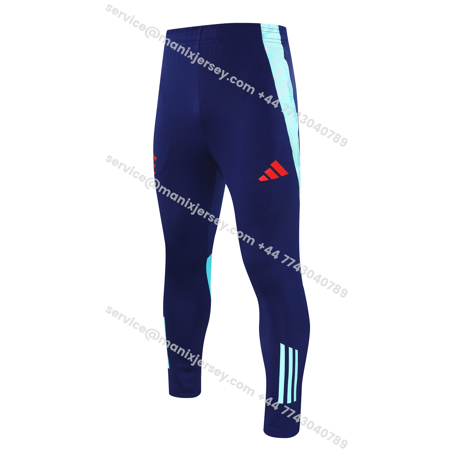 ManixJersey.com | Flamengo 25-26 Long Sleeve Training Set - Light Blue Top & Deep Blue Pants -Customize Name, Number and Patch | Worldwide Shipping