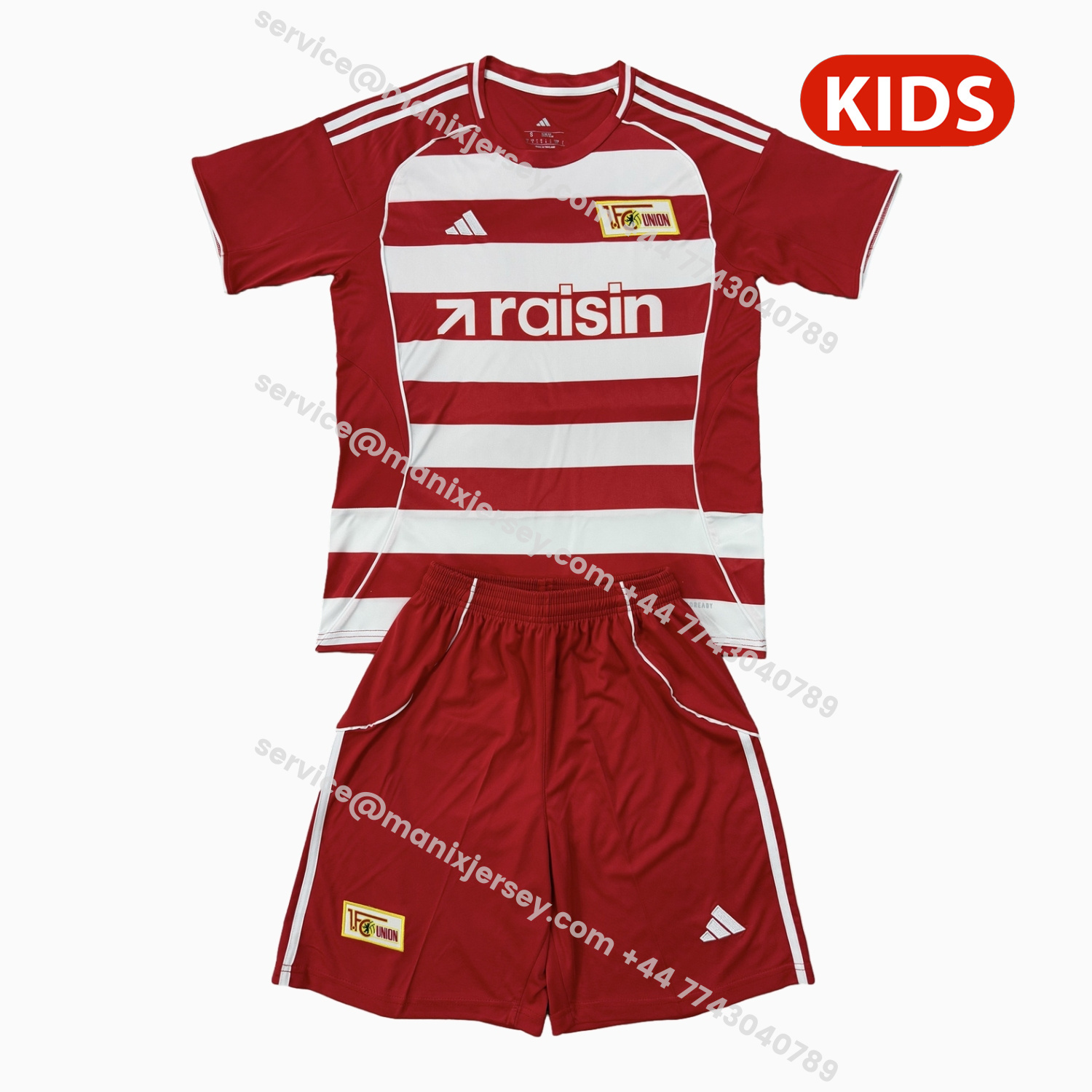 ManixJersey.com | Union Berlin 25-26 Home Kids Kit -Customize Name, Number and Patch | Worldwide Shipping