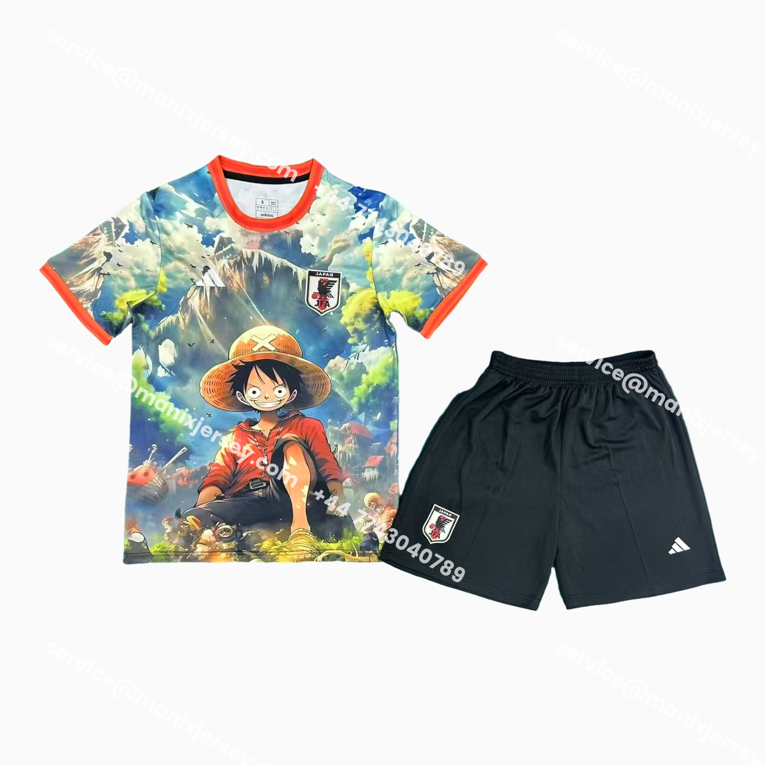 ManixJersey.com | Japan 25-26 Luffy Childhood Special Men's Adult Jersey Set - Fans Version -Customize Name, Number and Patch | Worldwide Shipping