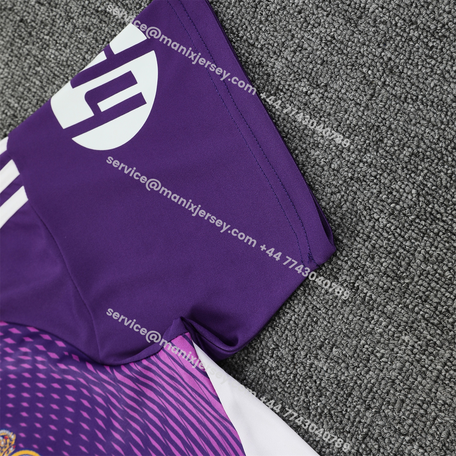 ManixJersey.com | Real Madrid 25-26 Short-Sleeve Training Set - Purple Top & Purple Shorts -Customize Name, Number and Patch | Worldwide Shipping