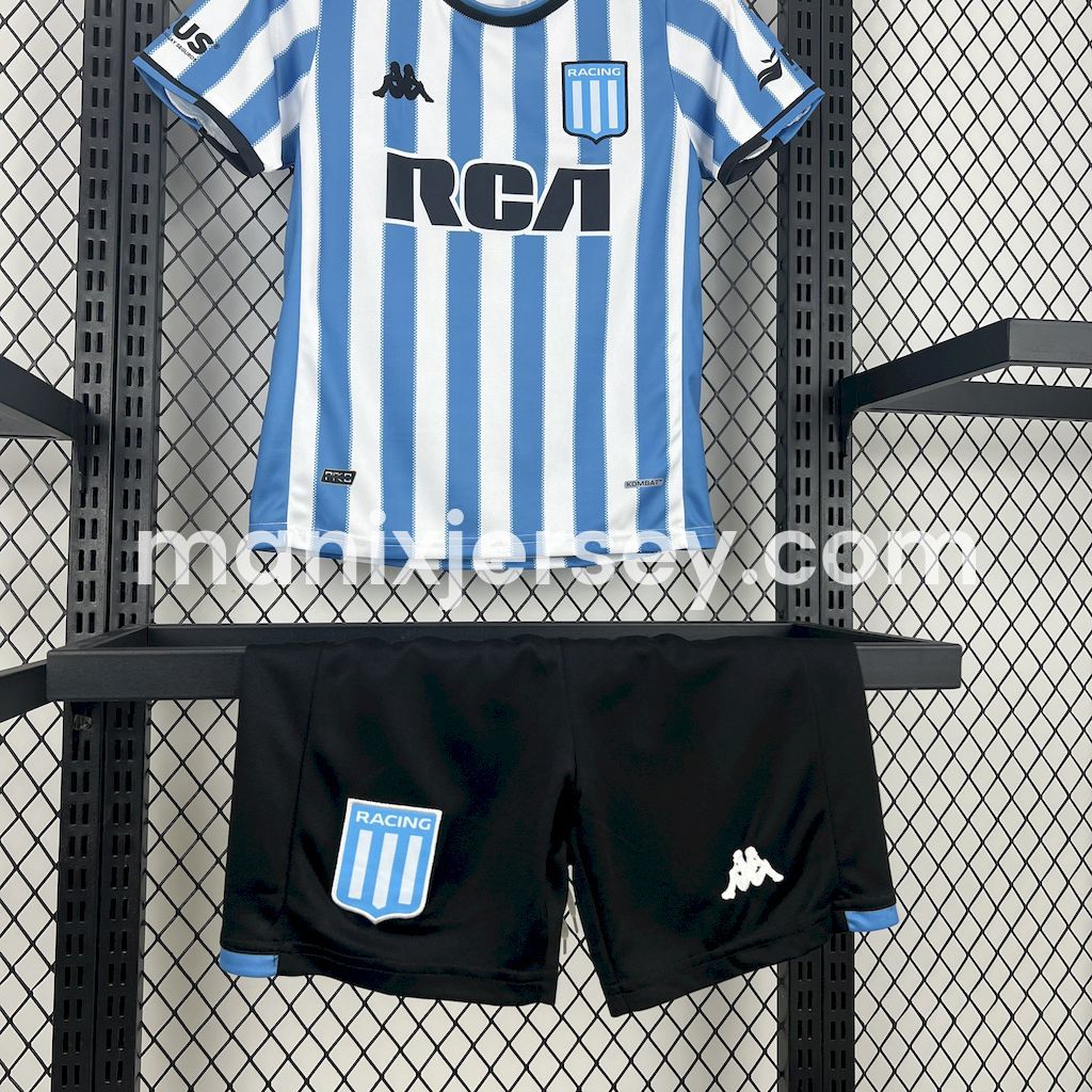 ManixJersey.com | Racing Club de Avellaneda 24-25 Home Kids Kit -Customize Name, Number and Patch | Worldwide Shipping