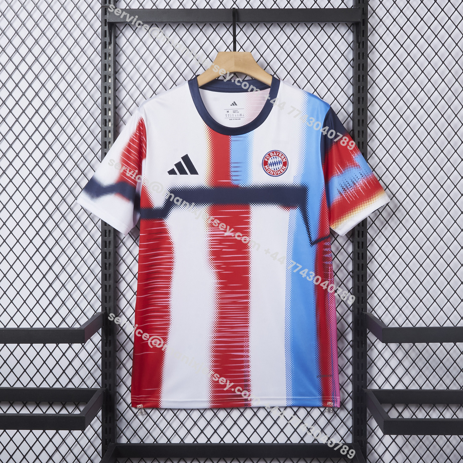 ManixJersey.com | Bayern Munich 25-26 Pre-Match Training Jersey - Fans Version -Customize Name, Number and Patch | Worldwide Shipping