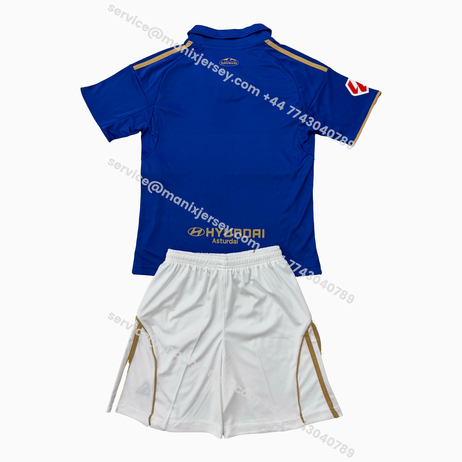 ManixJersey.com | Real Oviedo 25-26 Home Men's Adult Jersey Set - Fans Version -Customize Name, Number and Patch | Worldwide Shipping