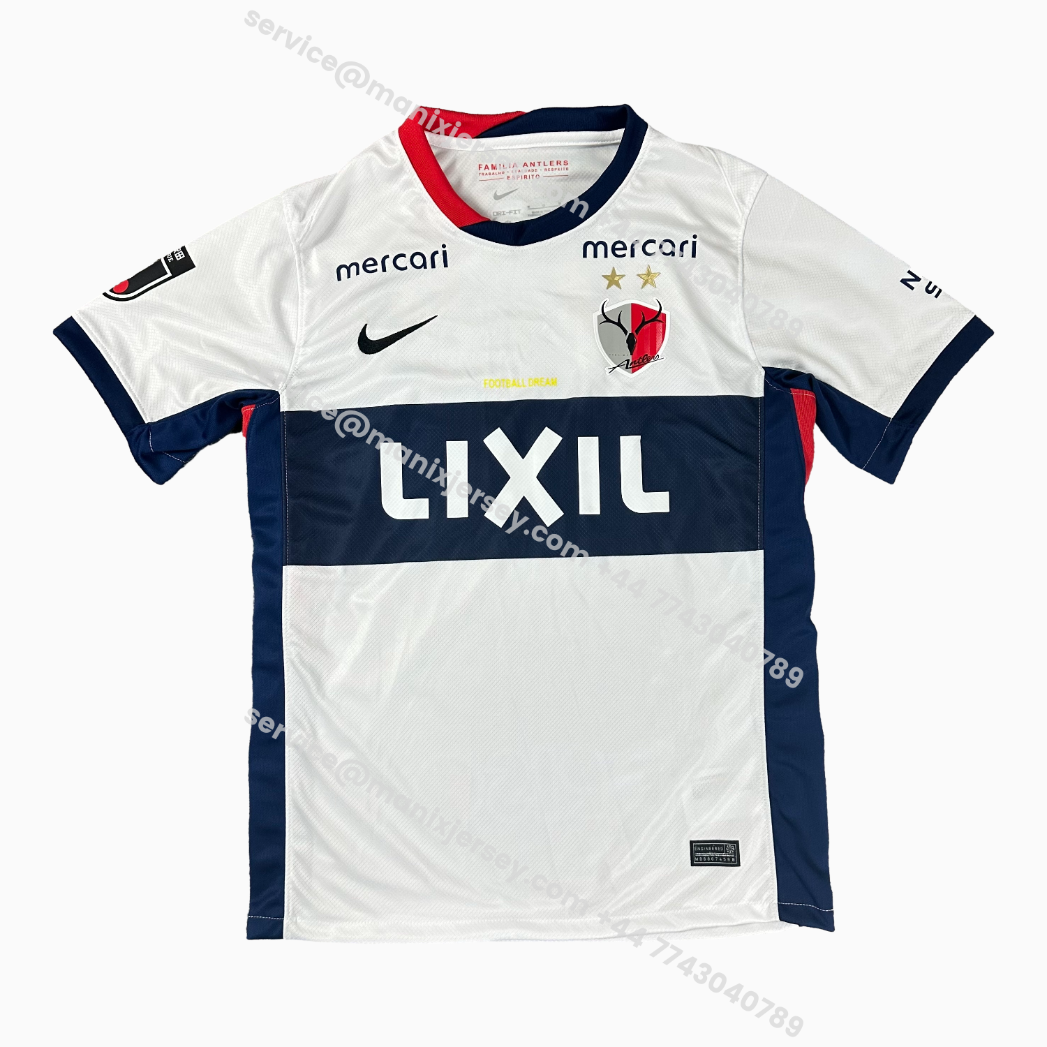 ManixJersey.com | Kashima Antlers 25-26 Away Jersey - Fans Version -Customize Name, Number and Patch | Worldwide Shipping