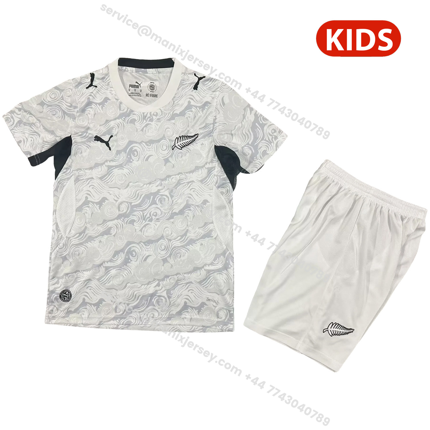 ManixJersey.com | New Zealand 2026 Away Kids Kit -Customize Name, Number and Patch | Worldwide Shipping