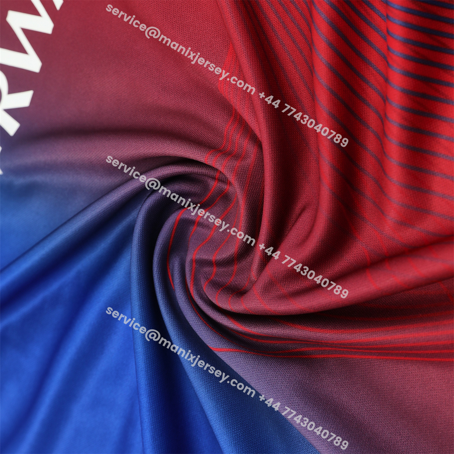 ManixJersey.com | Paris Saint-Germain PSG 25-26 Short-Sleeve Training Set - Red And Blue Lines Top & Blue Shorts -Customize Name, Number and Patch | Worldwide Shipping