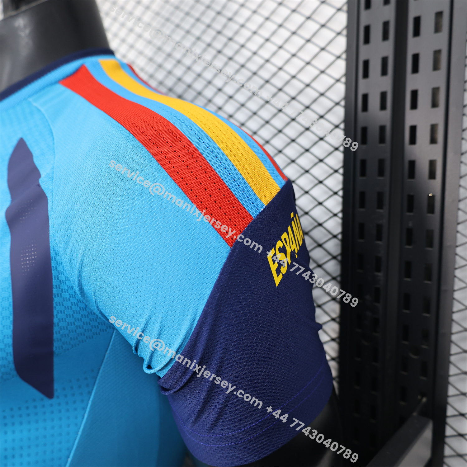 ManixJersey.com | Spain 2026 Blue Pre-Match Training Jersey - Player Version -Customize Name, Number and Patch | Worldwide Shipping