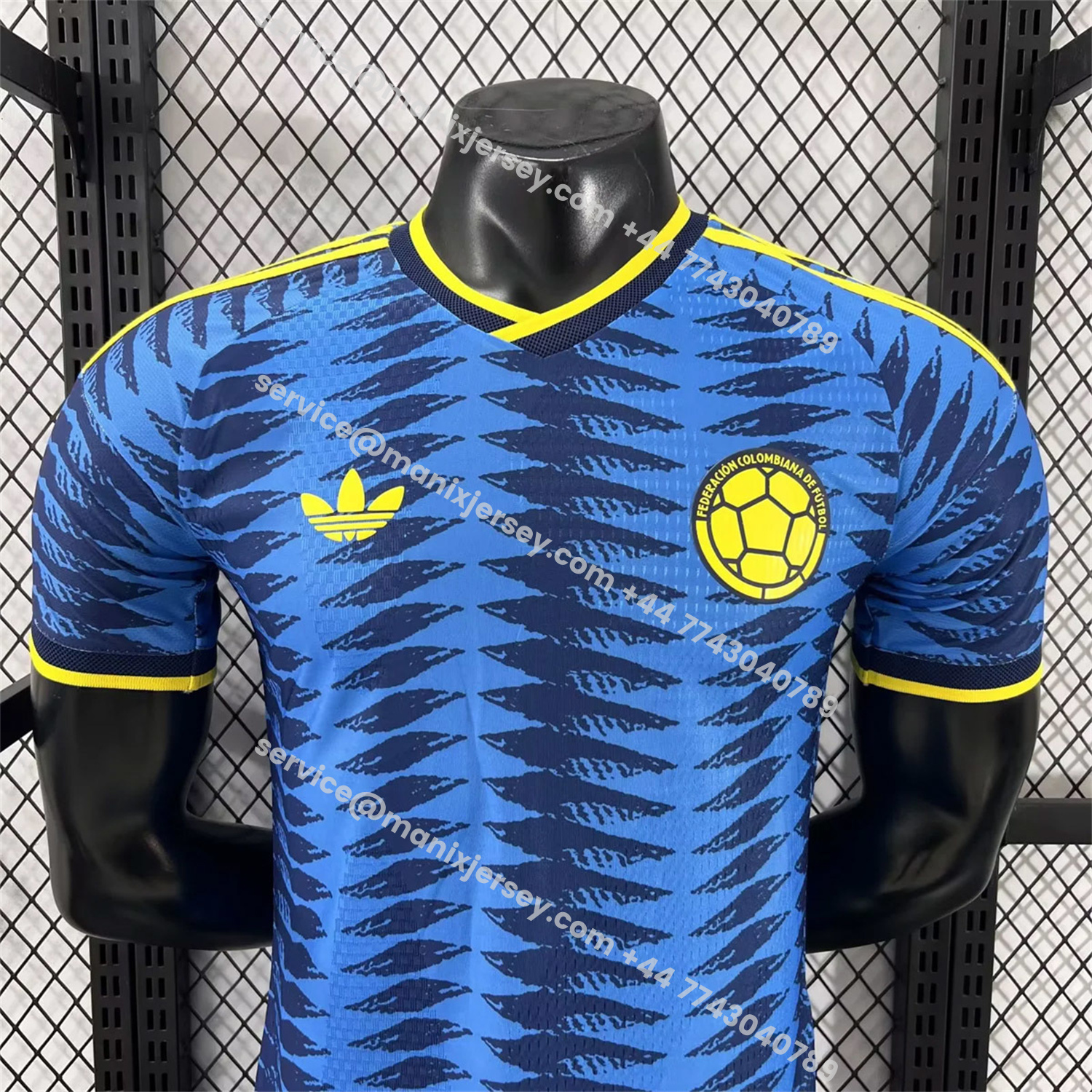 ManixJersey.com | Colombia 2026 Away Blue Jersey - Player Version -Customize Name, Number and Patch | Worldwide Shipping