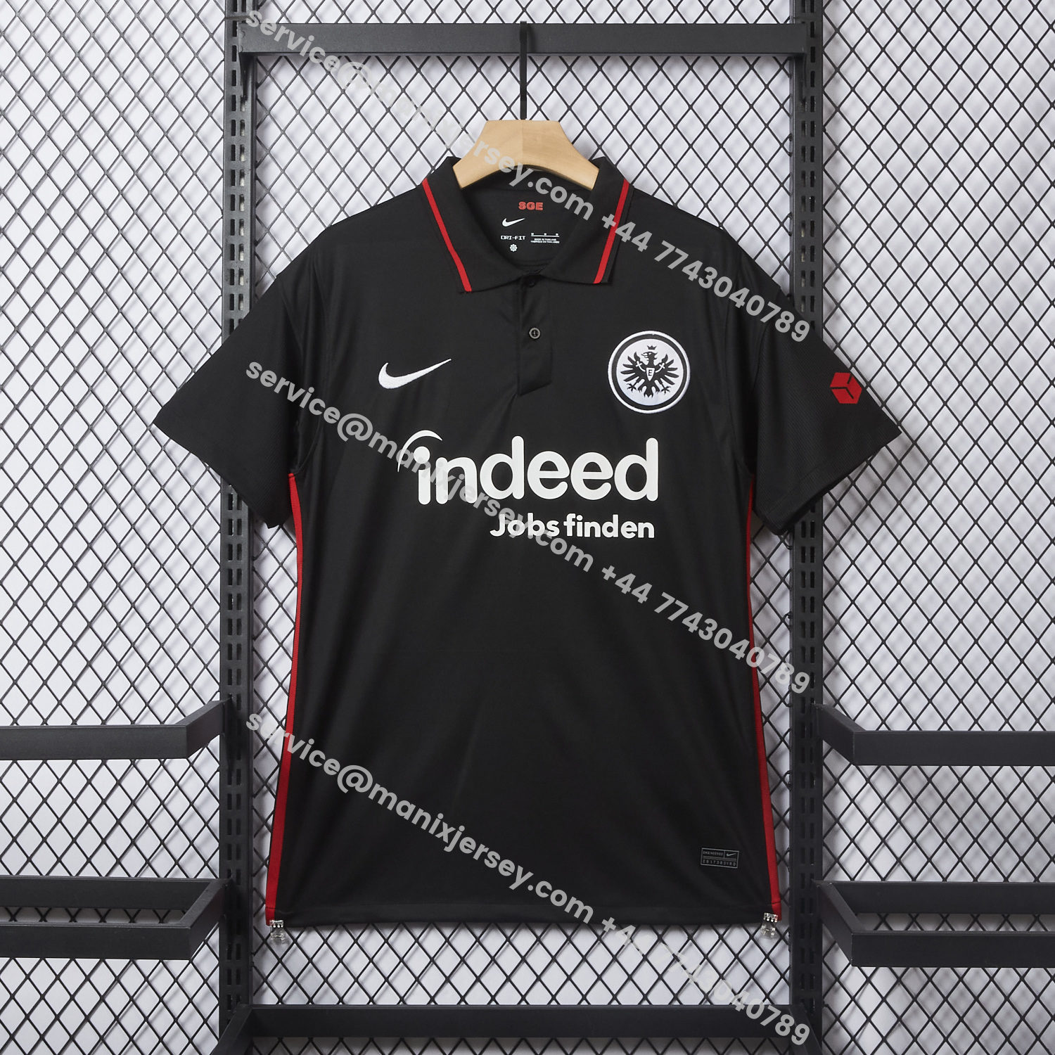 ManixJersey.com | Retro Frankfurt 2021-22 Home Black Jersey -Customize Name, Number and Patch | Worldwide Shipping