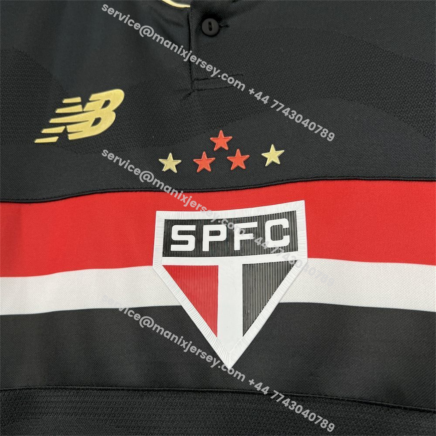 ManixJersey.com | Women's Sao Paulo 25-26 Black Special Unsponsored Jersey -Customize Name, Number and Patch | Worldwide Shipping