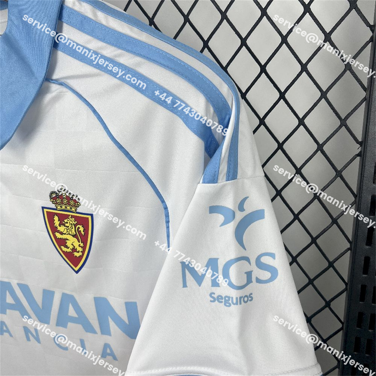 ManixJersey.com | Real Zaragoza 25-26 Home Jersey - Fans Version -Customize Name, Number and Patch | Worldwide Shipping