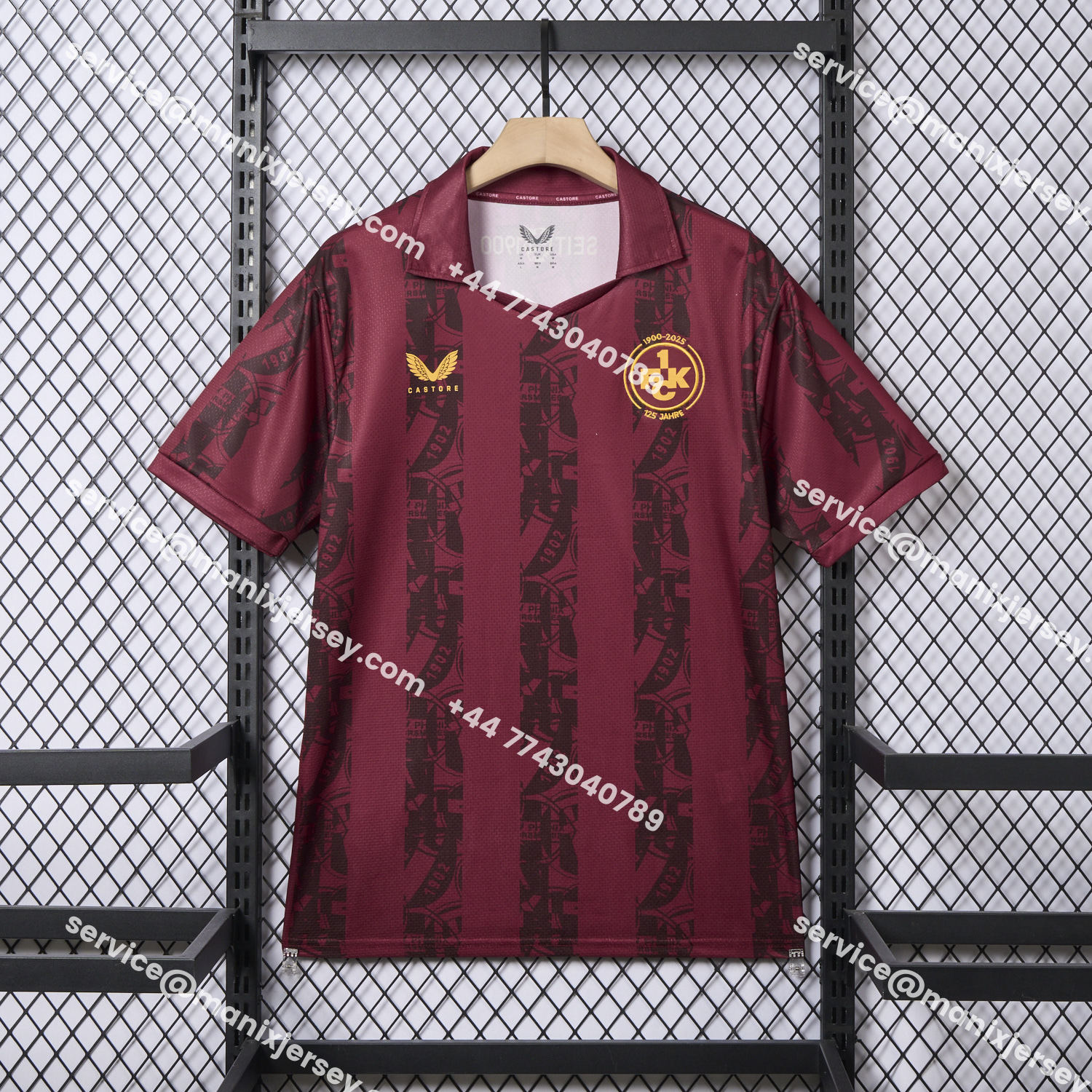 ManixJersey.com | Kaiserslautern 25-26 125-Year Anniversary Jersey - Fans Version -Customize Name, Number and Patch | Worldwide Shipping