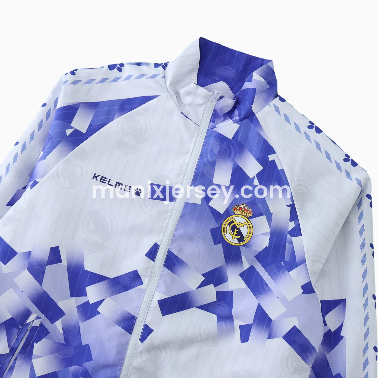 ManixJersey.com | Retro Real Madrid 1996-97 Double Sided Reversible Windbreaker - Blue & Green -Customize Name, Number and Patch | Worldwide Shipping