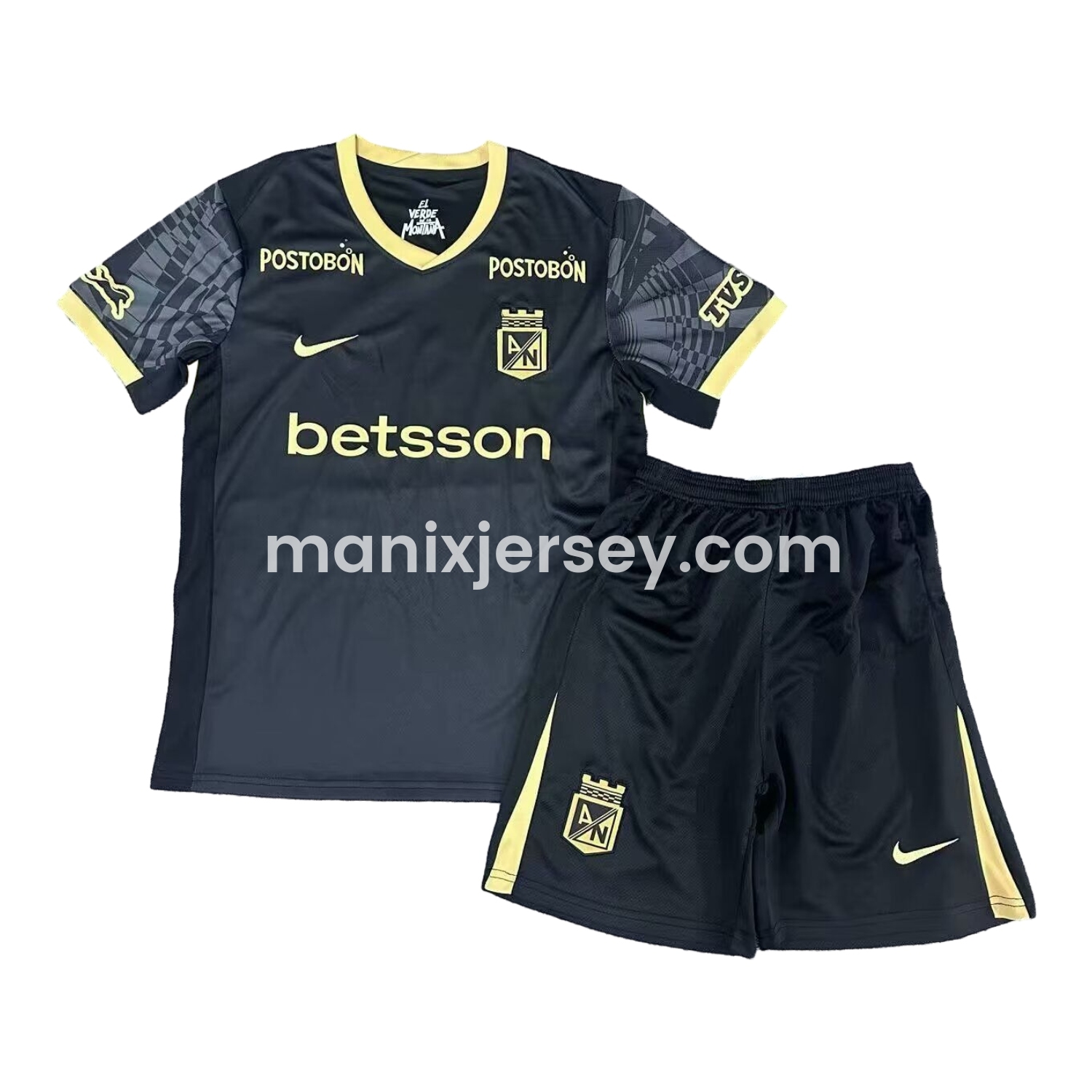 ManixJersey.com | Atlético Nacional 25-26 Away Kids Kit -Customize Name, Number and Patch | Worldwide Shipping
