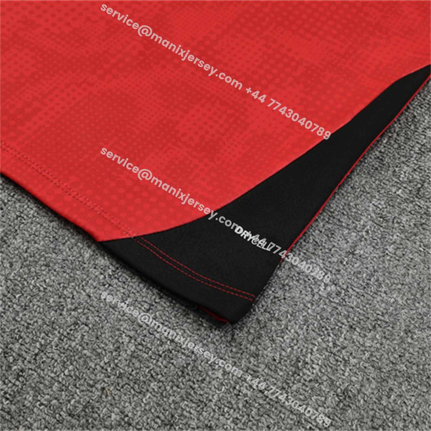 ManixJersey.com | AC Milan 25-26 Kids Long Sleeve Training Set - Red Top & Black Pants -Customize Name, Number and Patch | Worldwide Shipping