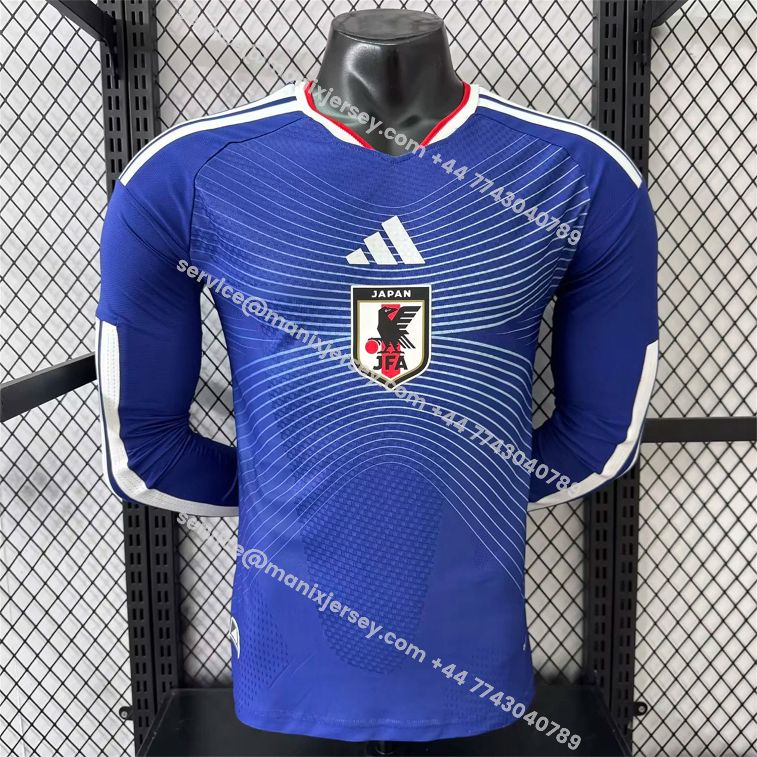 ManixJersey.com | Japan 2026 Home Deep Blue Long Sleeves Jersey - Player Version -Customize Name, Number and Patch | Worldwide Shipping