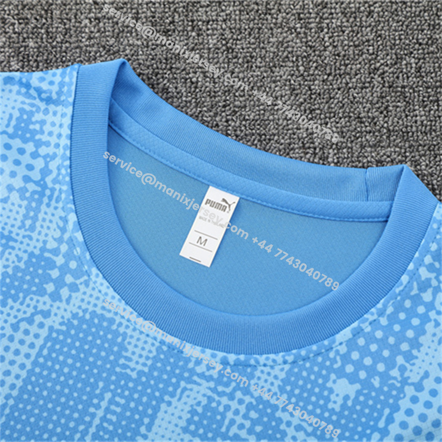 ManixJersey.com | Manchester City 25-26 Short-Sleeve Training Set - Light Blue Camouflage Top & Deep Blue Shorts -Customize Name, Number and Patch | Worldwide Shipping