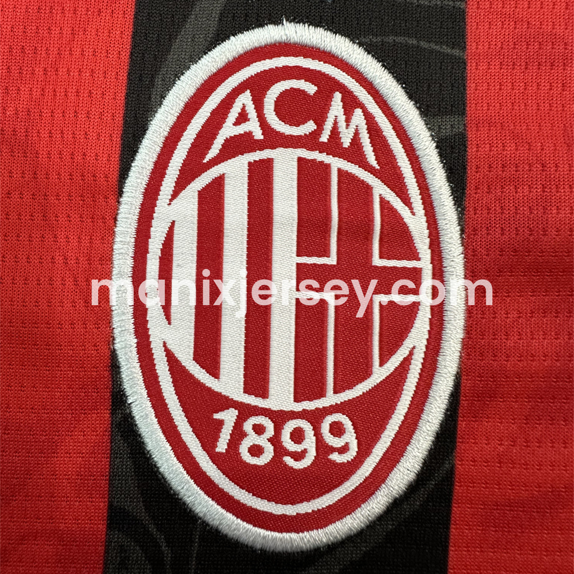 ManixJersey.com | AC Milan 25-26 Home Jersey - Fans Version -Customize Name, Number and Patch | Worldwide Shipping