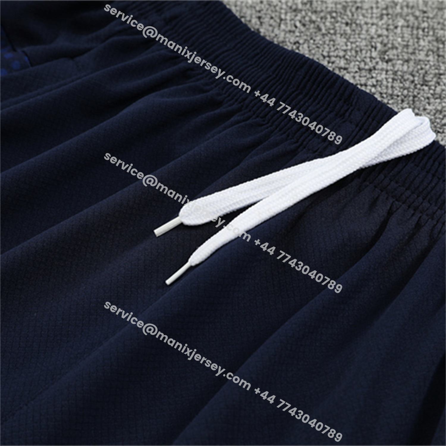 ManixJersey.com | Marseille 25-26 Short-Sleeve Training Set - Nattierblue Top & Deep Blue Pants -Customize Name, Number and Patch | Worldwide Shipping