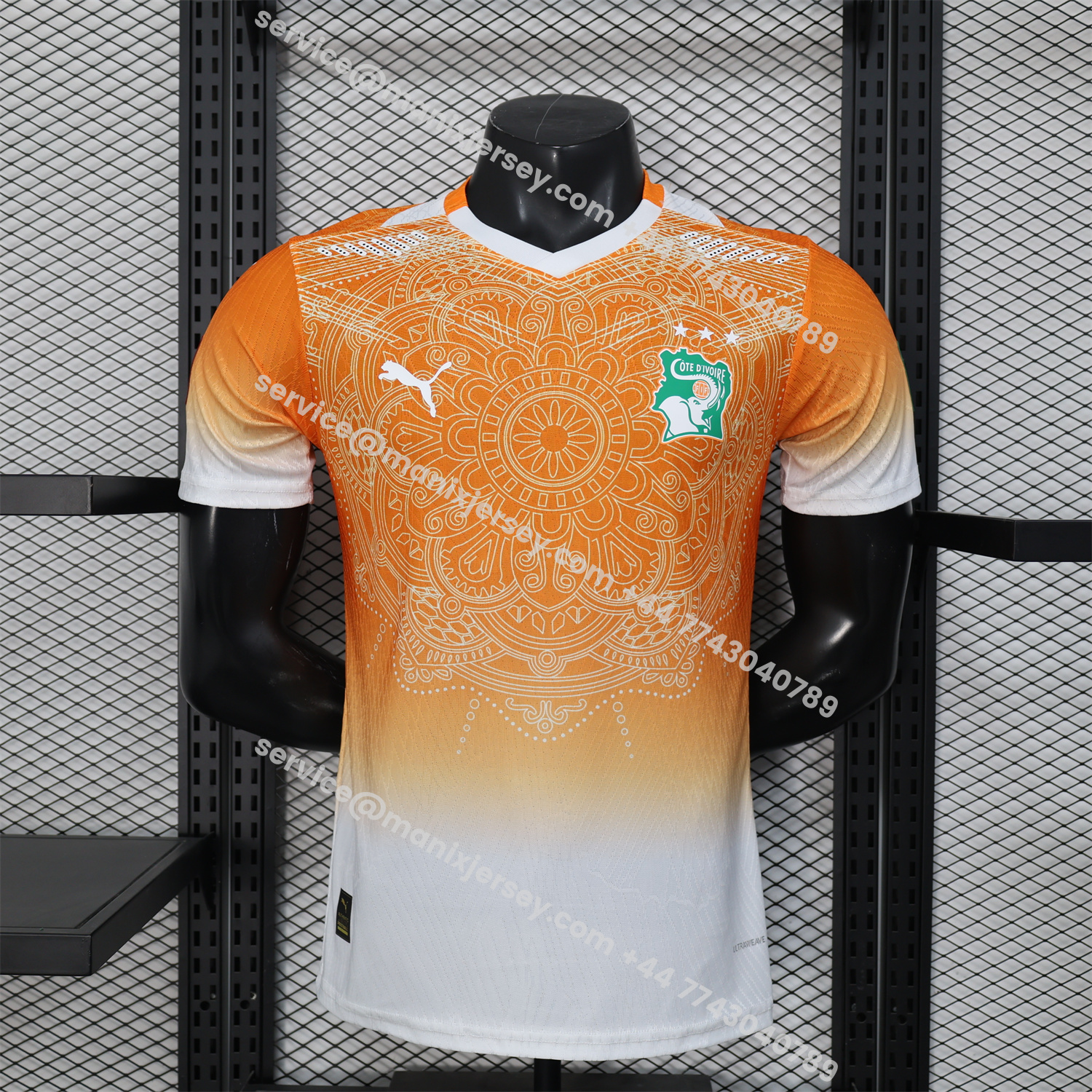 ManixJersey.com | Ivory Coast 2026 Orange And White Special Jersey - Player Version -Customize Name, Number and Patch | Worldwide Shipping