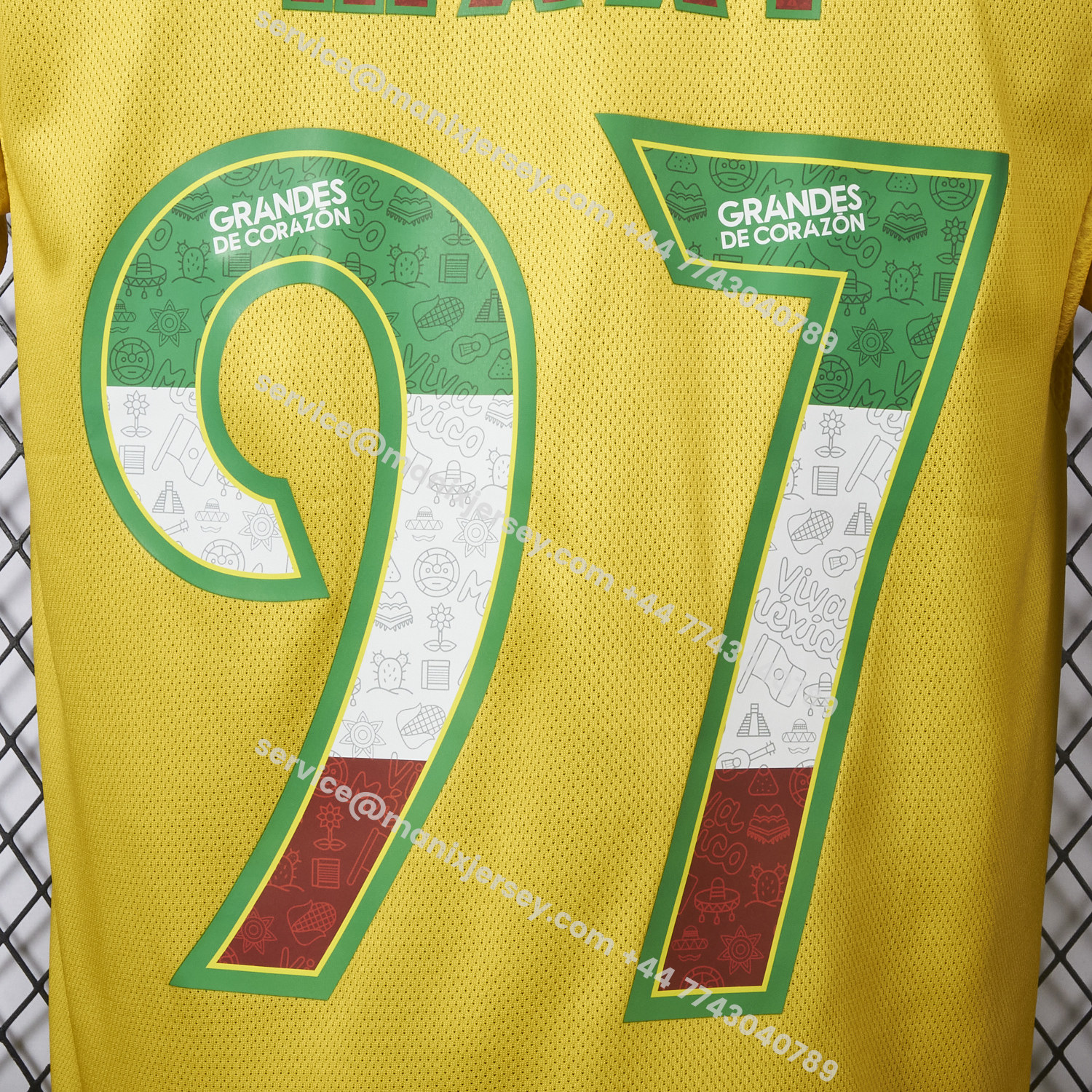 ManixJersey.com | 【Three-color Font】Club América 25-26 Home Yellow Jersey - Player Version -Customize Name, Number and Patch | Worldwide Shipping