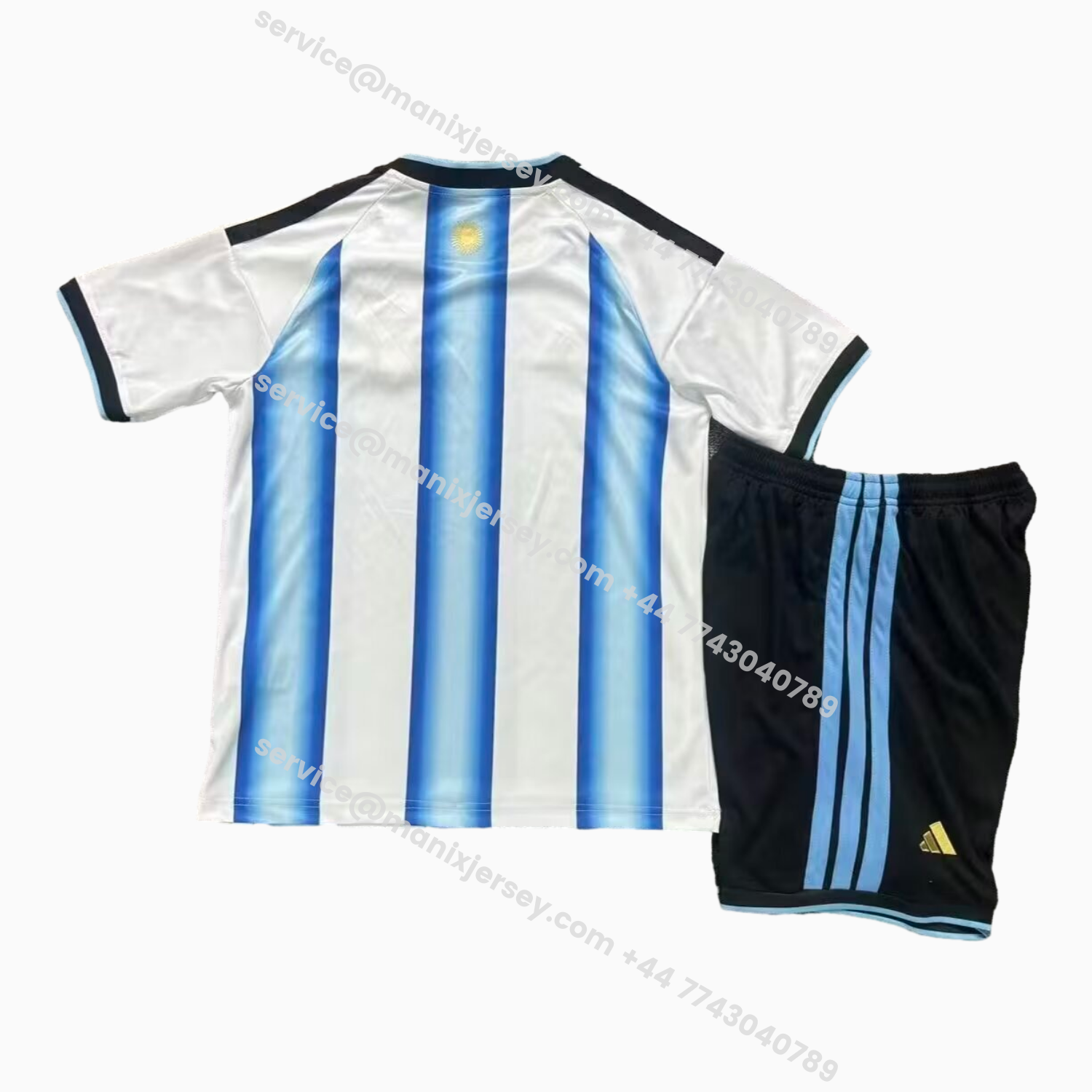 ManixJersey.com | Argentina 25-26 Home (Informal-release Version) Kids Kit -Customize Name, Number and Patch | Worldwide Shipping