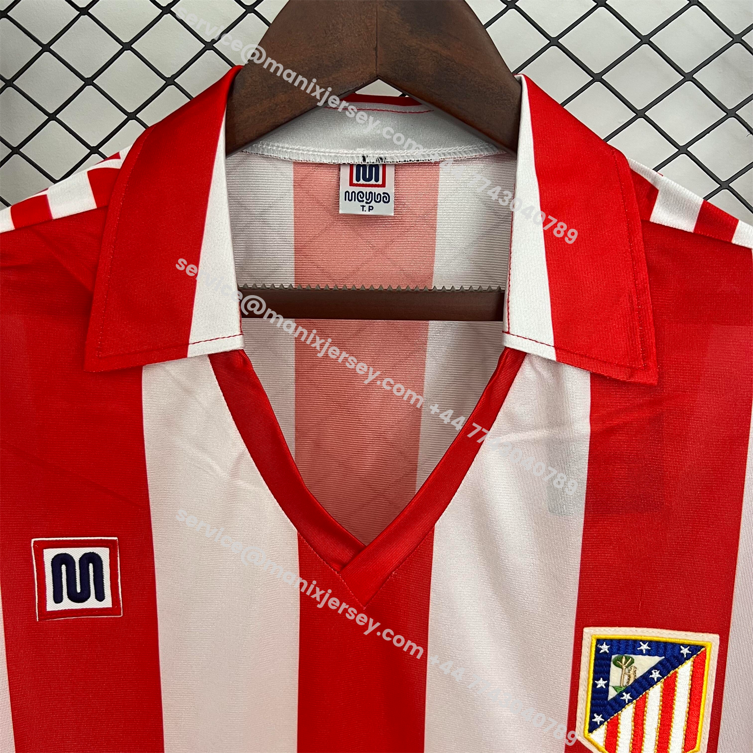 ManixJersey.com | Retro Atletico Madrid 1982-83 Home Jersey -Customize Name, Number and Patch | Worldwide Shipping
