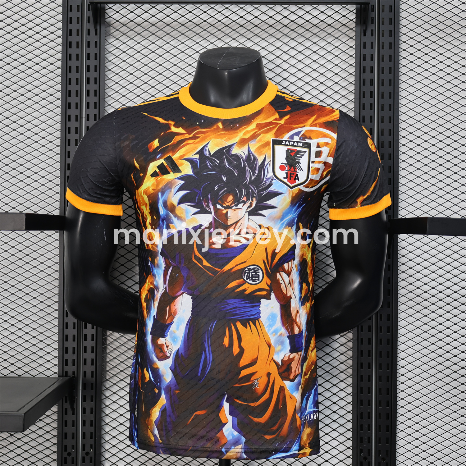 ManixJersey.com | Japan 25-26 Goku Fighting Form Black Special Jersey - Player Version -Customize Name, Number and Patch | Worldwide Shipping