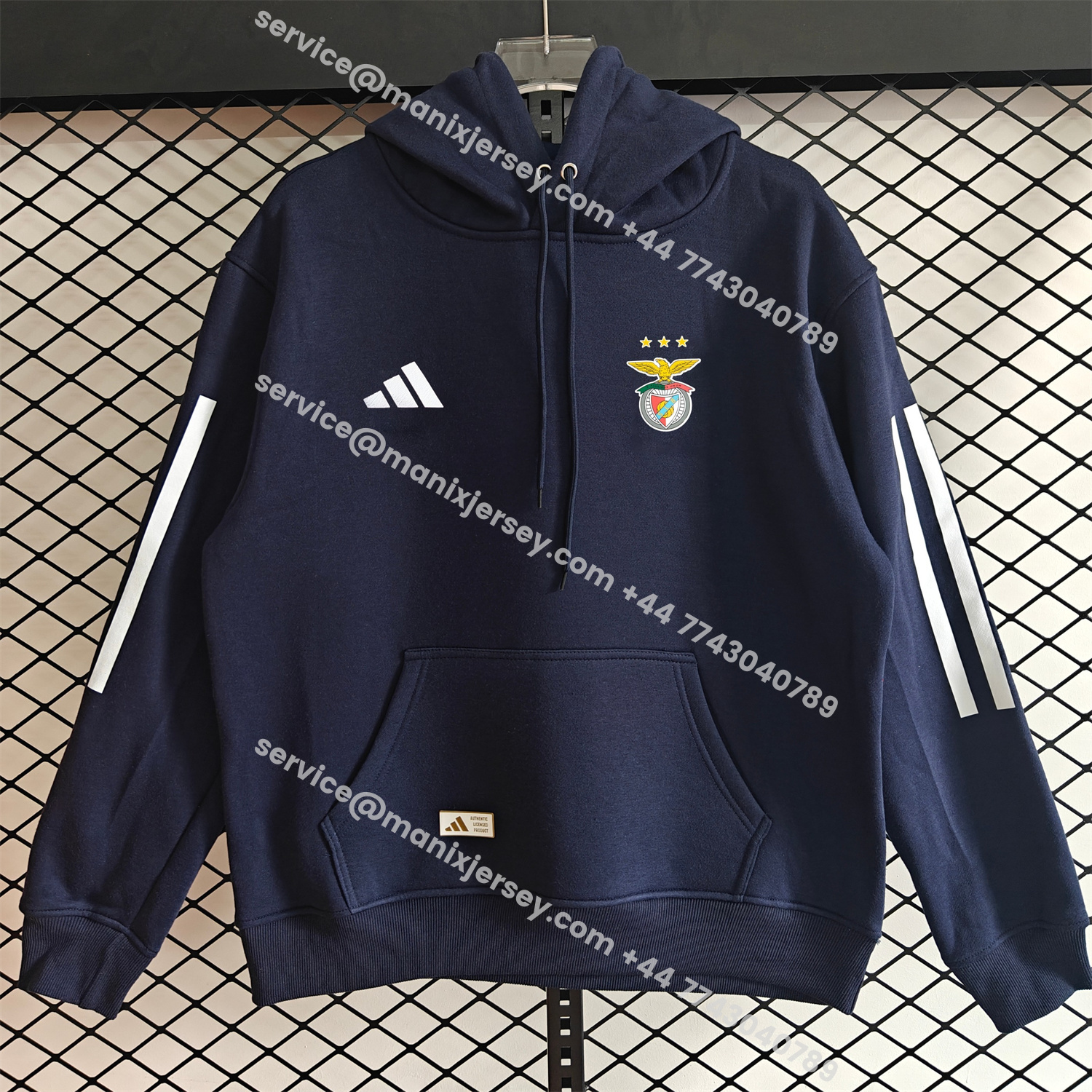 ManixJersey.com | Benfica 25-26 Home Unisex Pullover Hoodie -Customize Name, Number and Patch | Worldwide Shipping