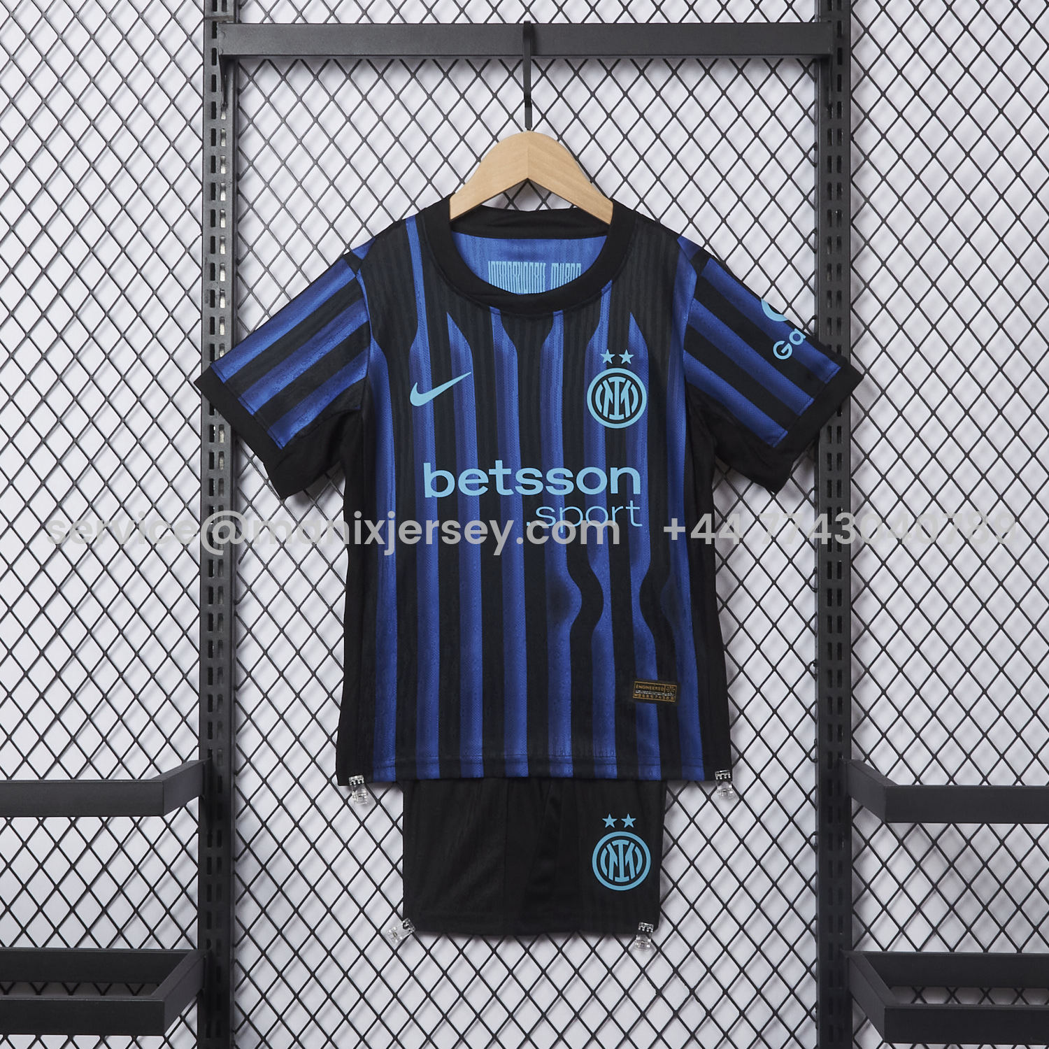 ManixJersey.com | Inter Milan 25-26 Home Kids Kit - Player Version -Customize Name, Number and Patch | Worldwide Shipping